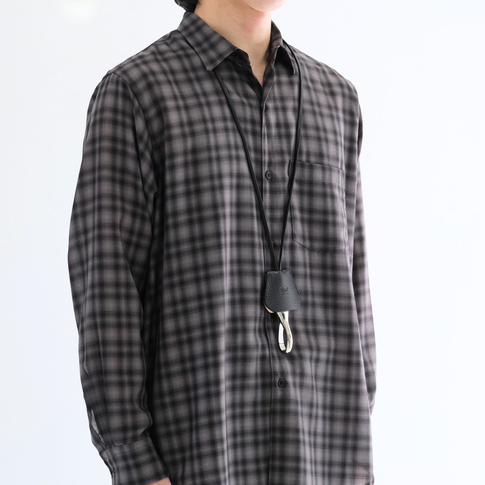 【残り1点】Leather Cord Crochet / レザー コード クロシェット（Black）