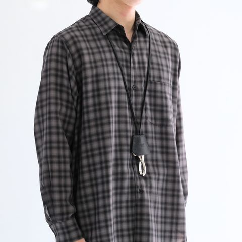【残り1点】Leather Cord Crochet / レザー コード クロシェット（Black）