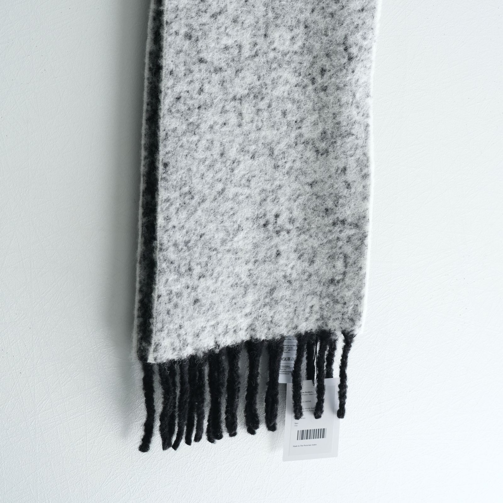 Two Colour Woolly Scarf / マフラー / アルパカ / Black / White