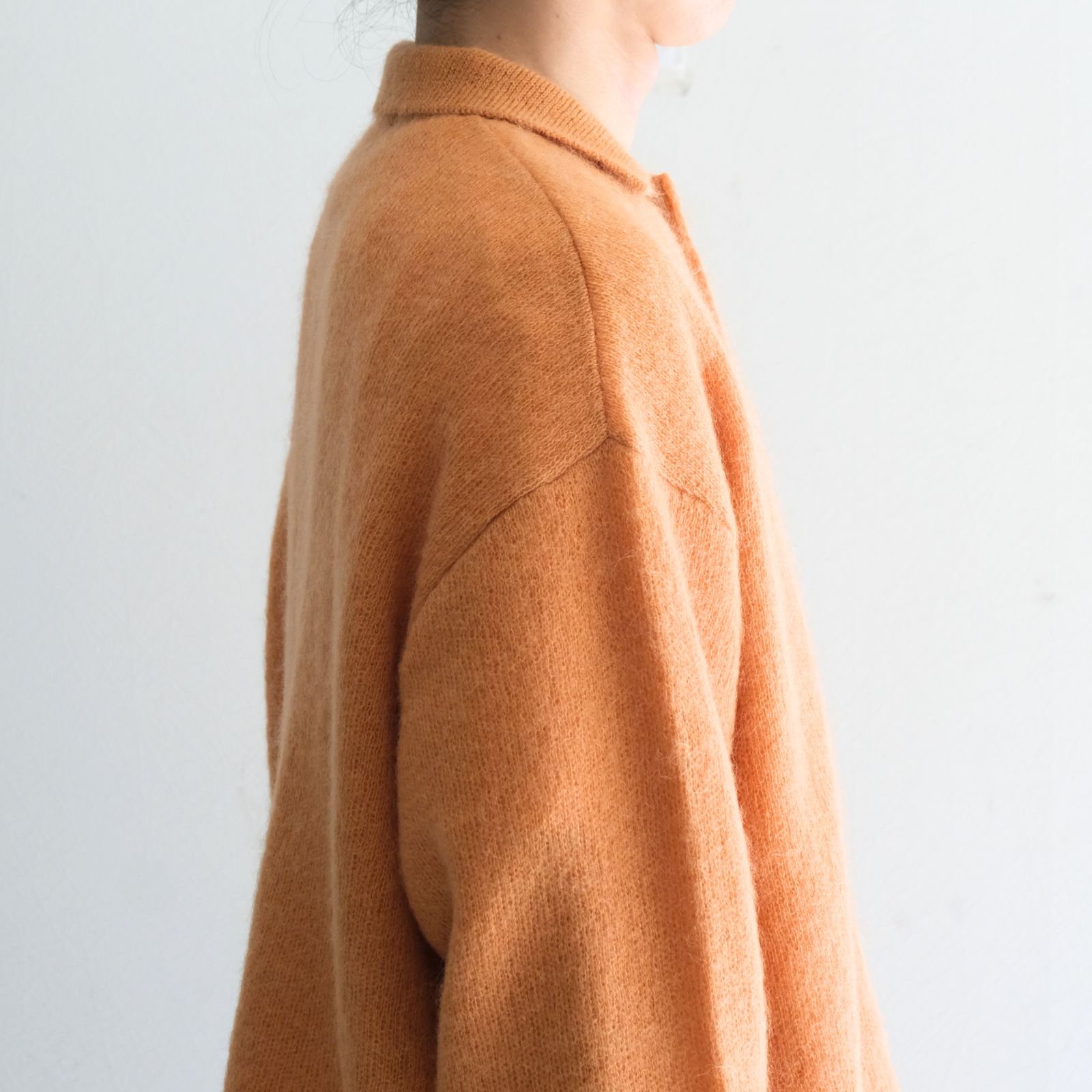 【残り1点】Kid Mohair Knit Shirts（Orange）