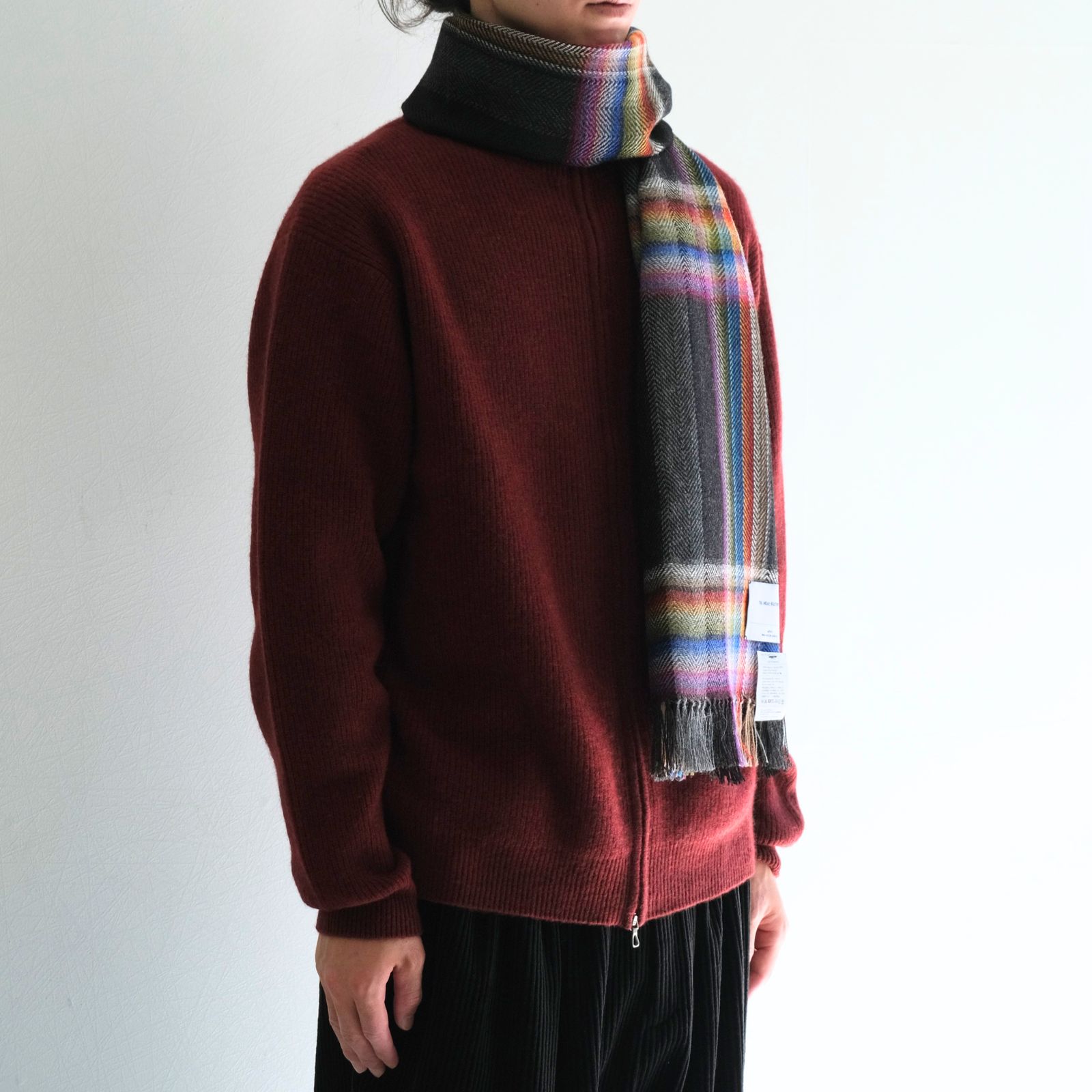 【残り1点】Multi Coloured Scarf（Black）