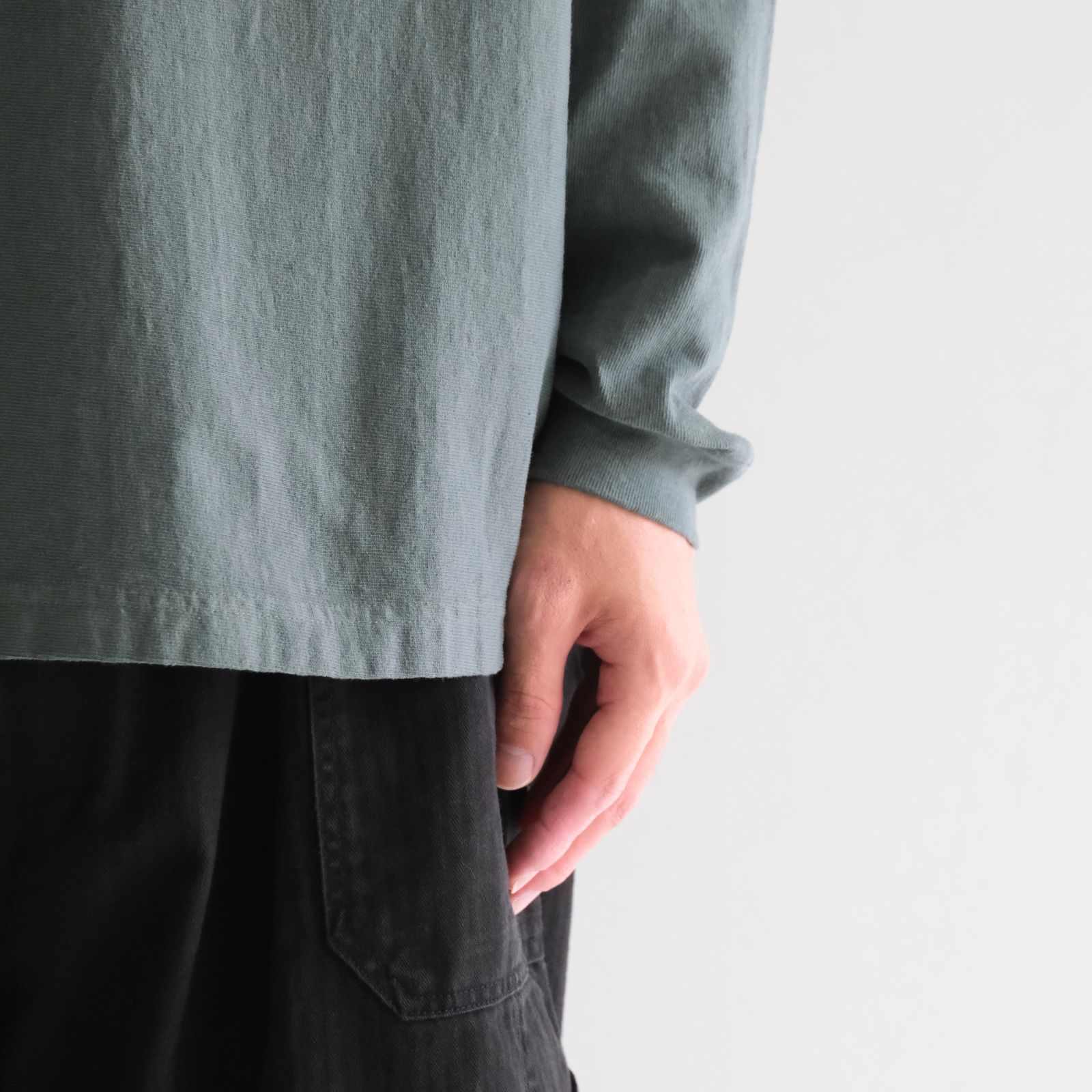 【残り1点】DETROIT LOGO CUTOFF LS TEE（FOREST GREEN）