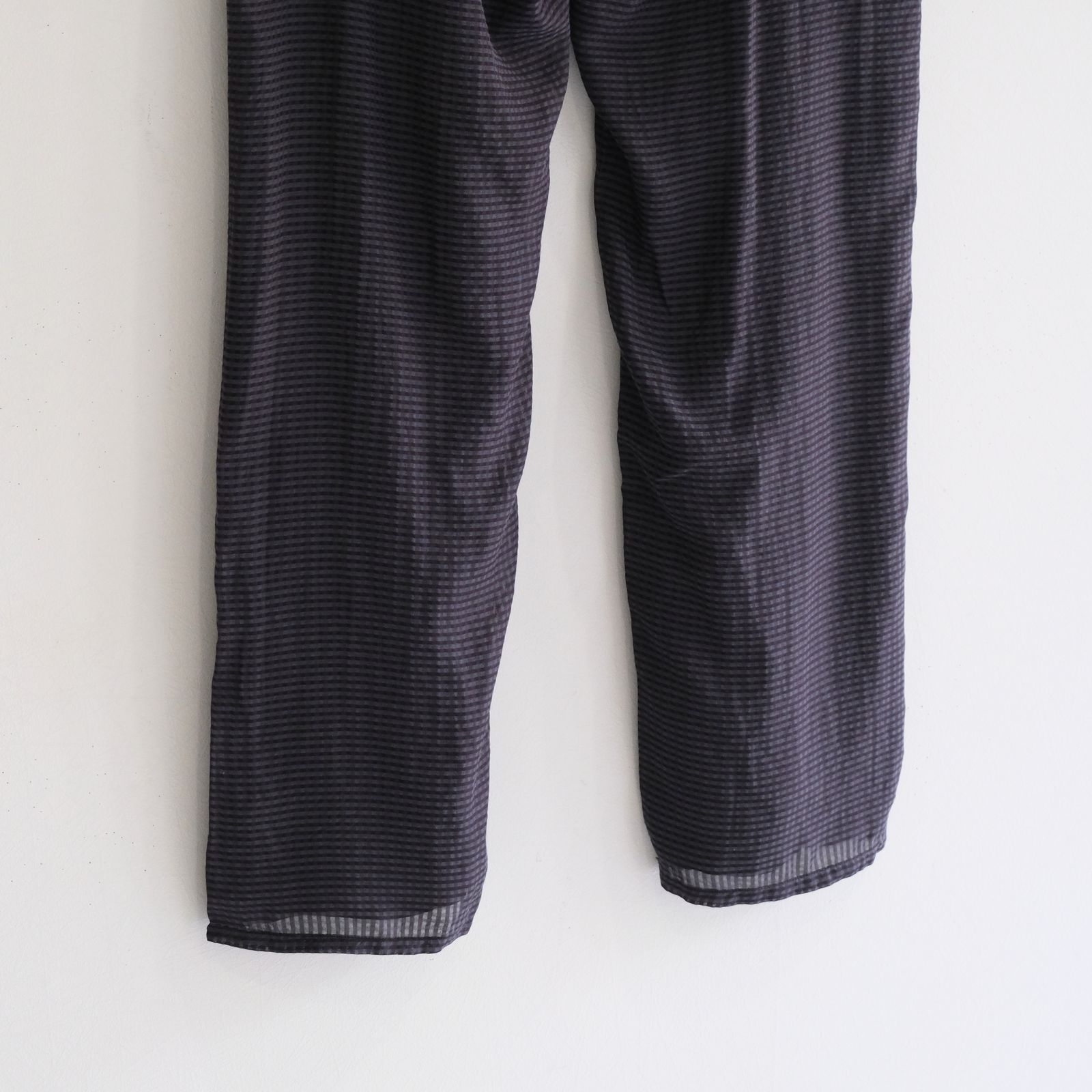 Lee / SEVEN BY SEVEN  / SHEER COWBOY PANT ‐Gingham Check Indian fabric‐ （Navy）