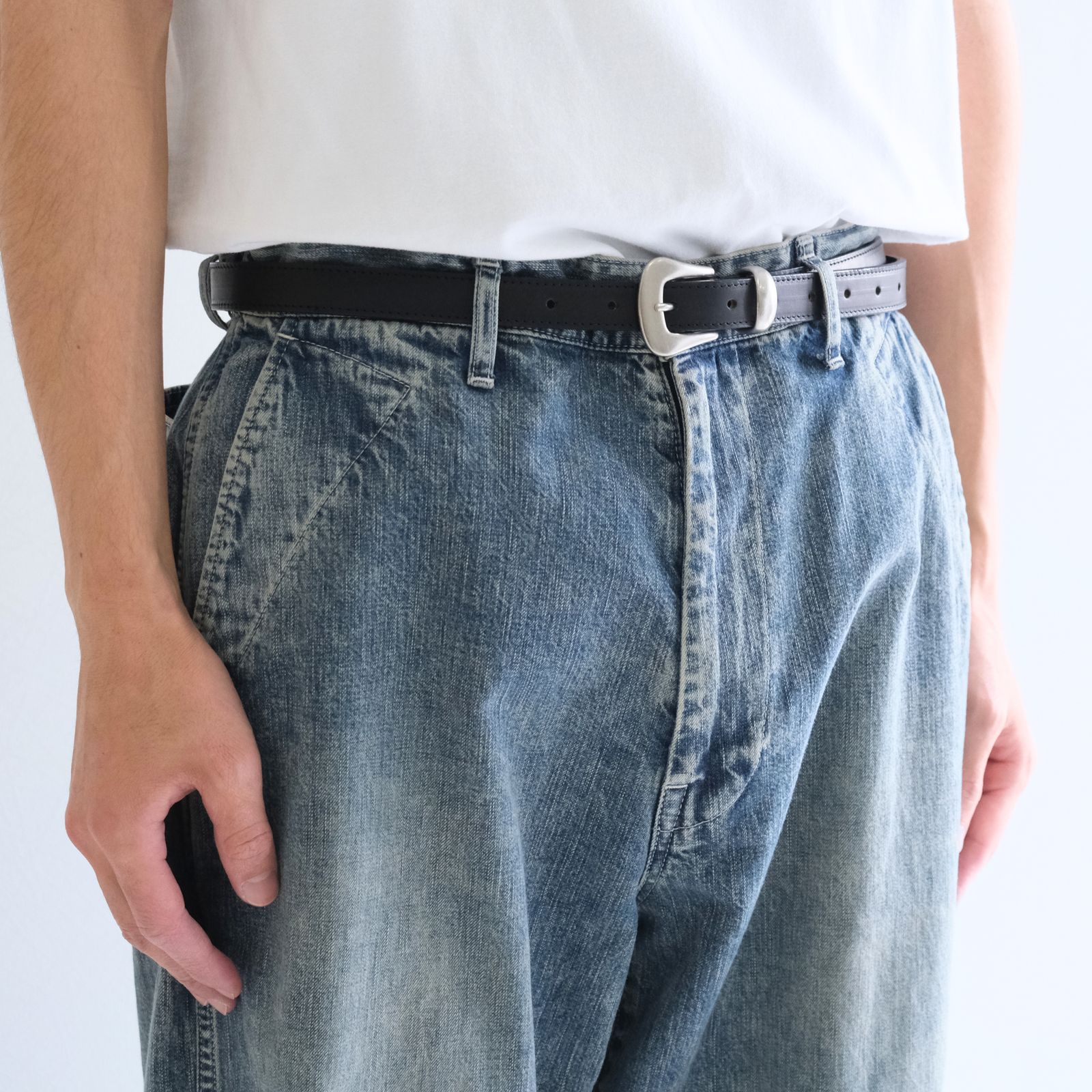 【残り1点】NARROW WESTERN BELT（BLACK）