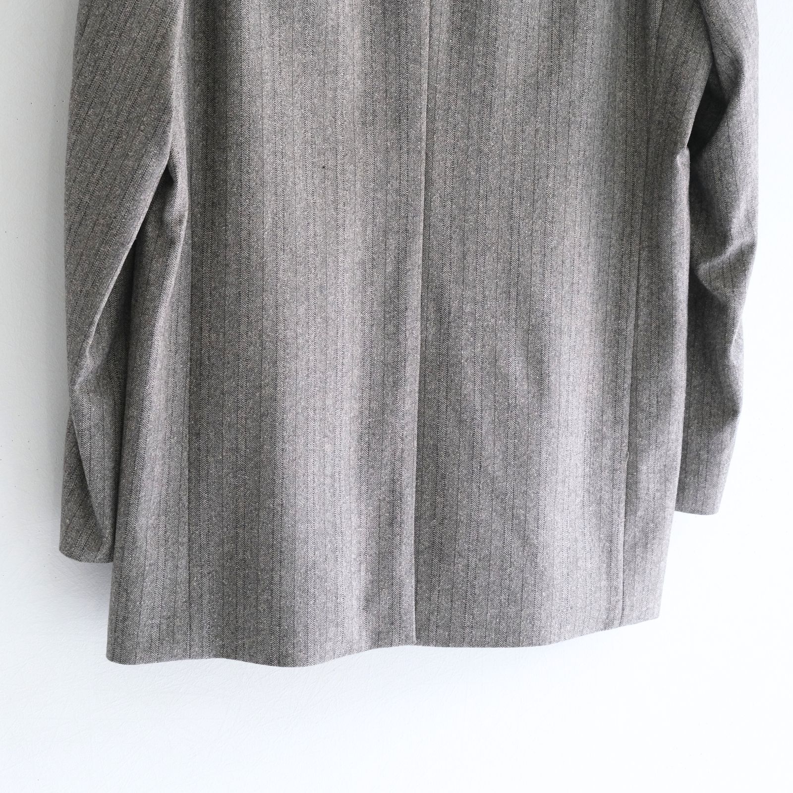 【残り1点】W/S HERRINGBONE STRIPE DB JKT（TAUPE GREY）