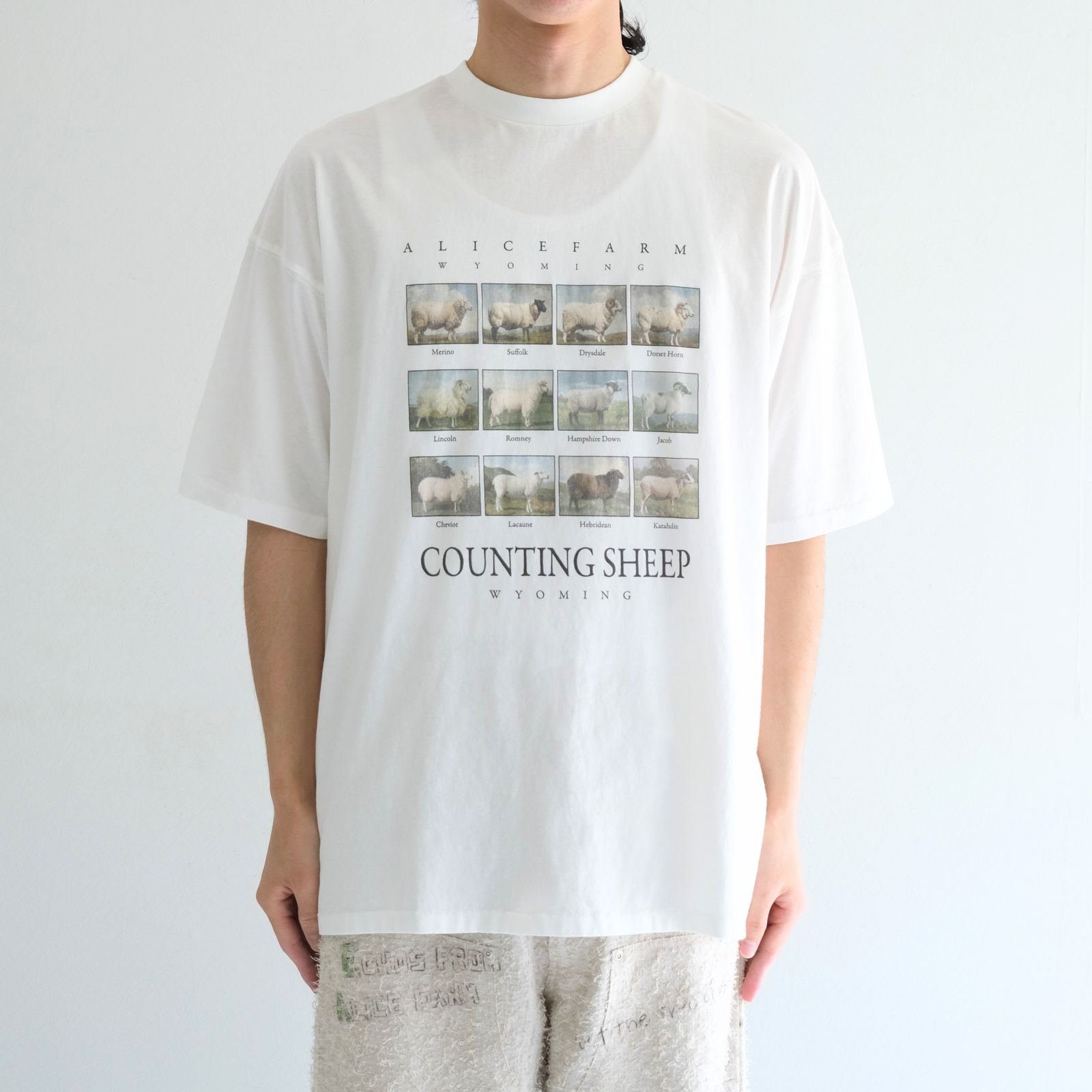 "TEE-NS".11 Counting sheep Tee / "TEE-NS".11 カウンティング シープ Tシャツ（WHITE）