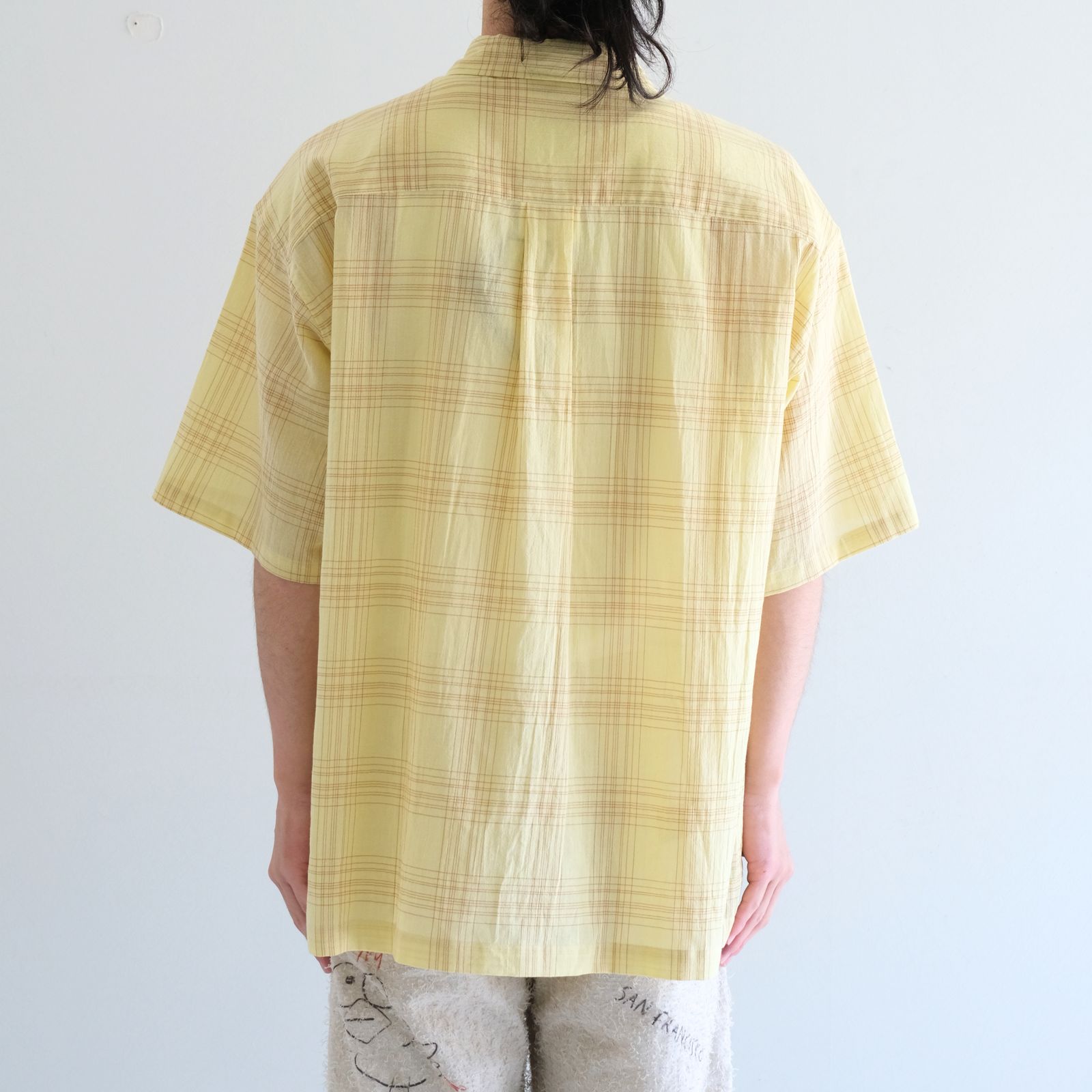 "MERCED" Sheer Through Shirt （YELLO）
