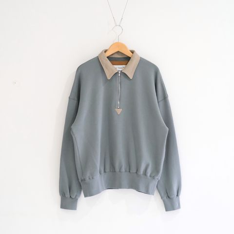 "BROTHERS" Leather x Original Supima Aging Cotton Sweat（DUSTY GREEN）