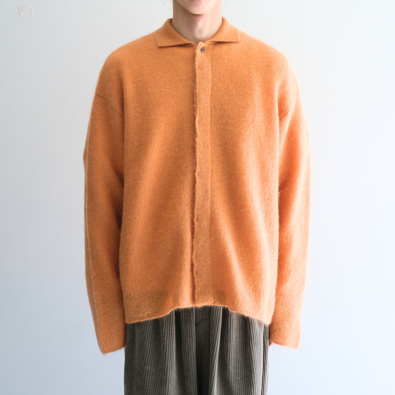 【残り1点】Kid Mohair Knit Shirts（Orange）