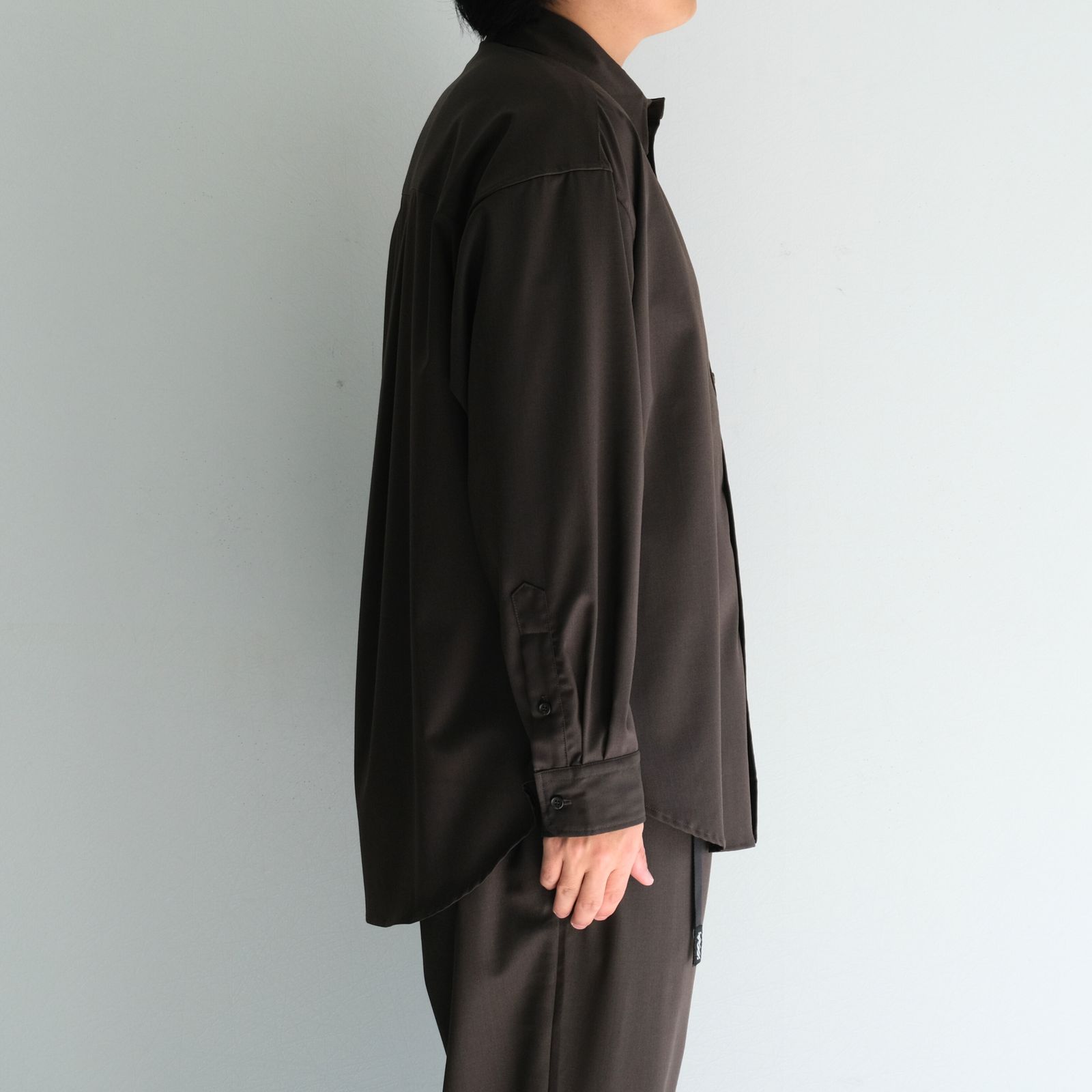 WOOL-POLY STANDARD SHIRT / シャツ / BROWN