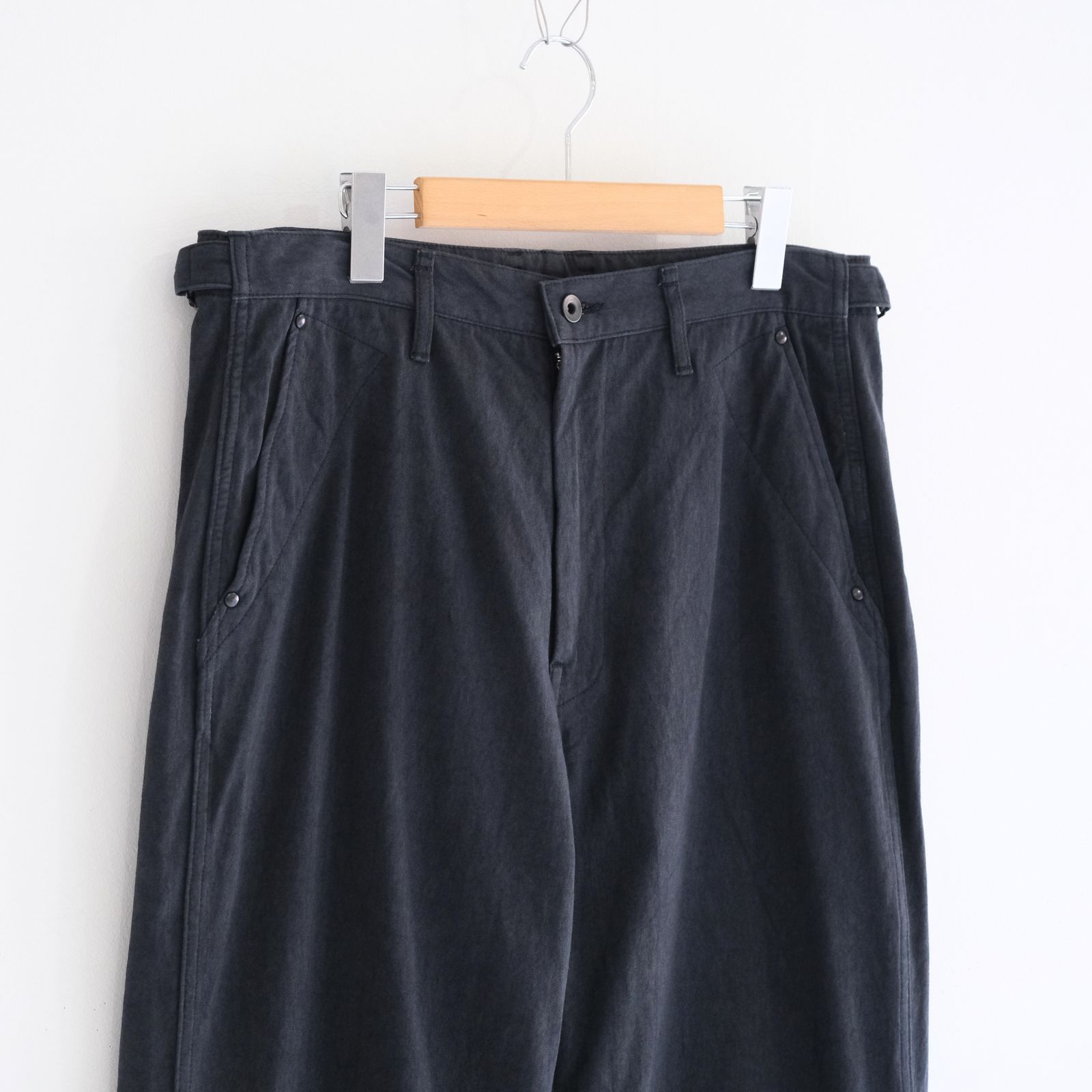 FADED CORKSCREW TWILL WORK PANTS（FADED BLACK）