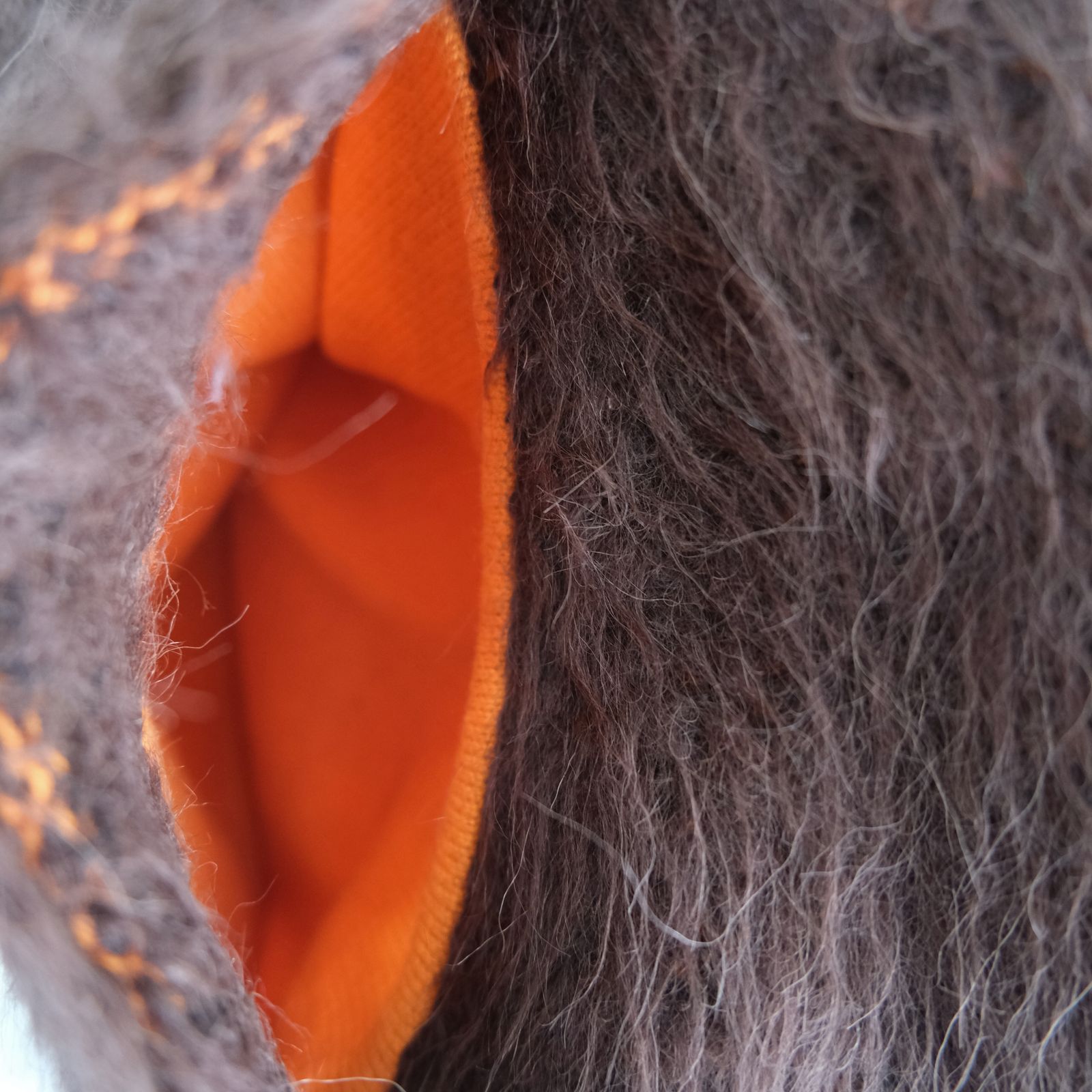 Suri Alpaca Bomber Jacket / ジャケット / ボンバージャケット / アルパカ / スリアルパカ / Dark Brown / Orange