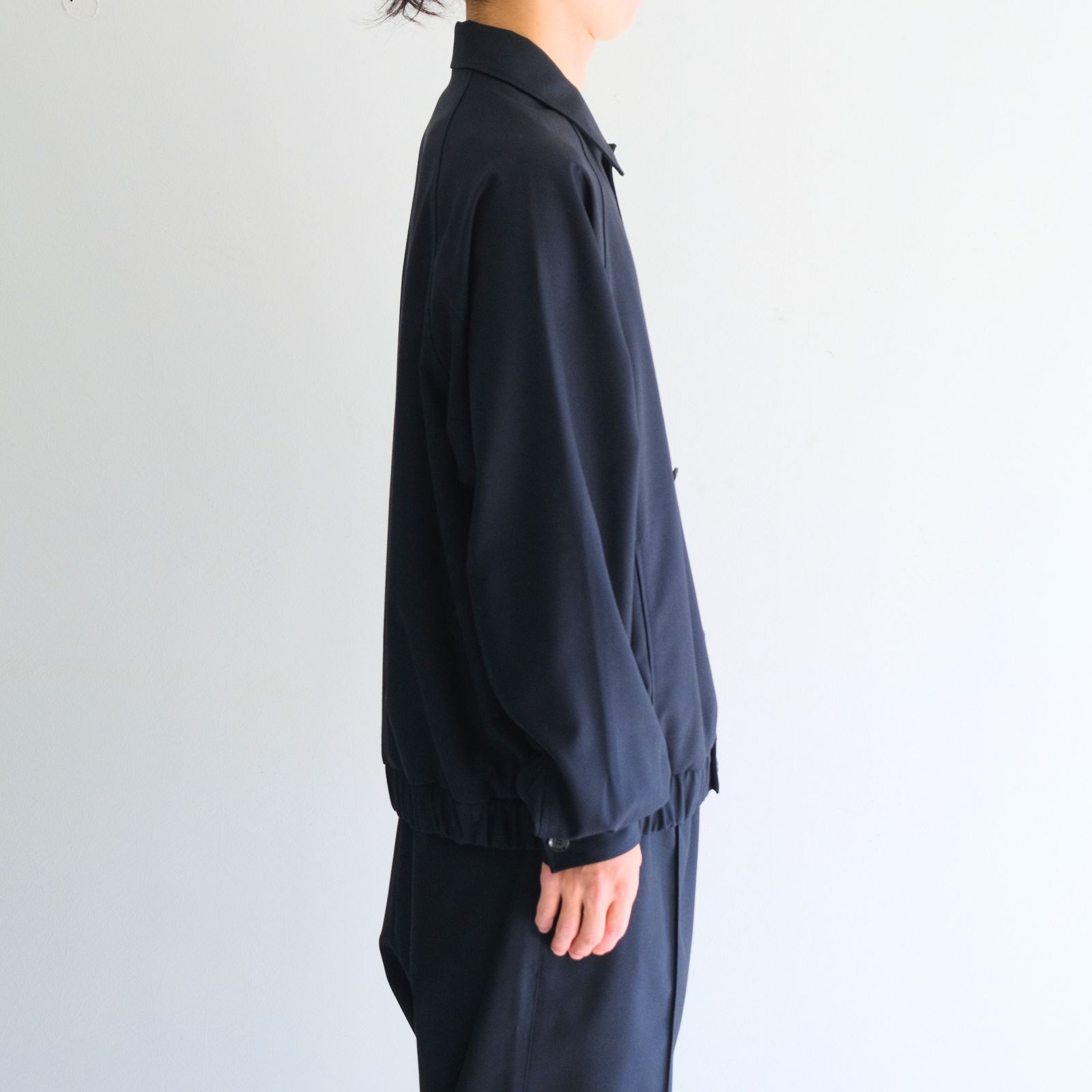 【残り1点】MESH WOOLEN RAGLAN BLOUSON（LIBERTY NAVY）