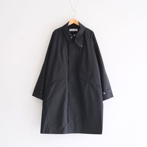 WATER RESISTANT WOOL BALMACAAN COAT（BLACK）