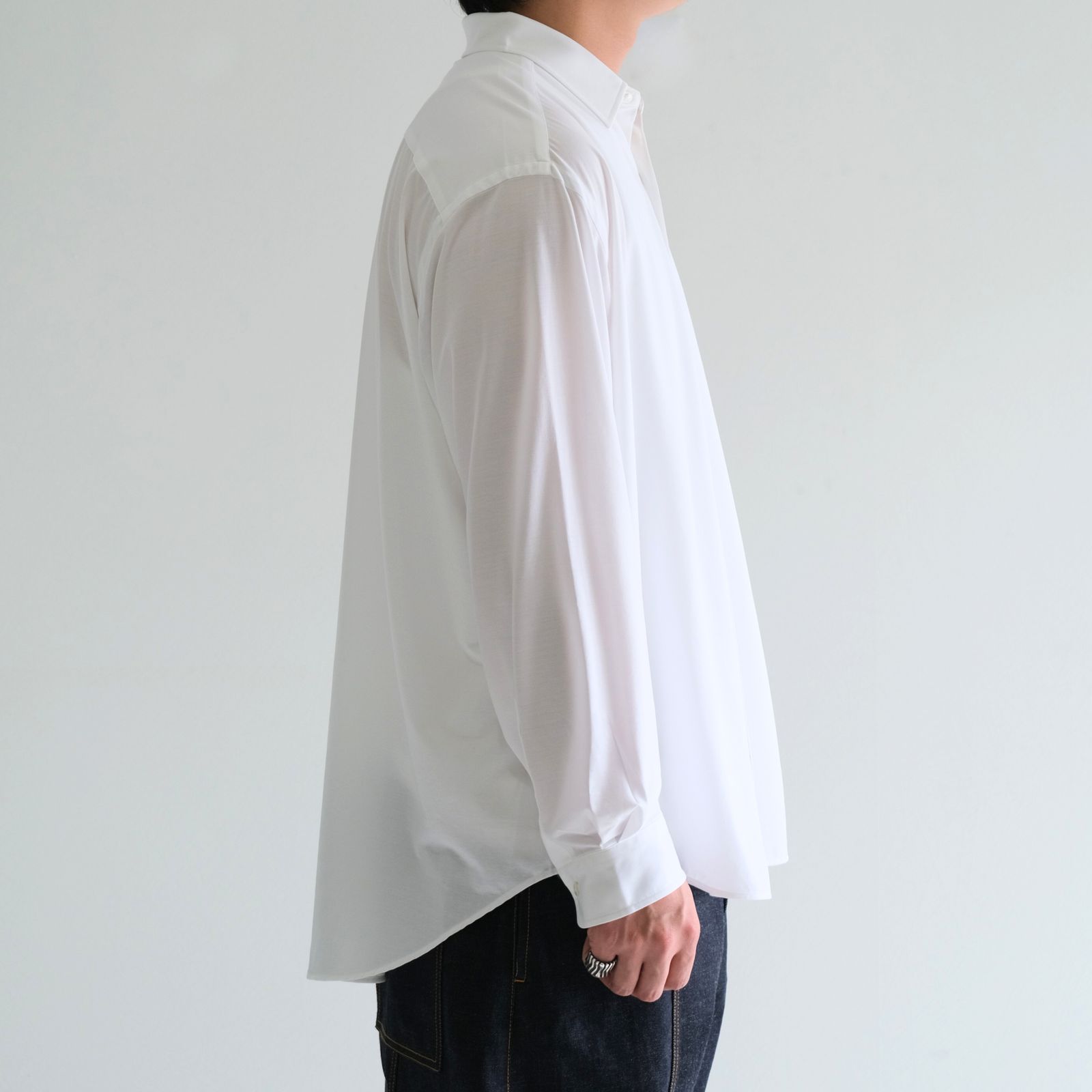 トップス KANEMASA PHIL. 46G Atmosphere L/S Shirt KANEMASA PHIL / 46G Atmosphere Stripe L/S Shirt KHAKI
