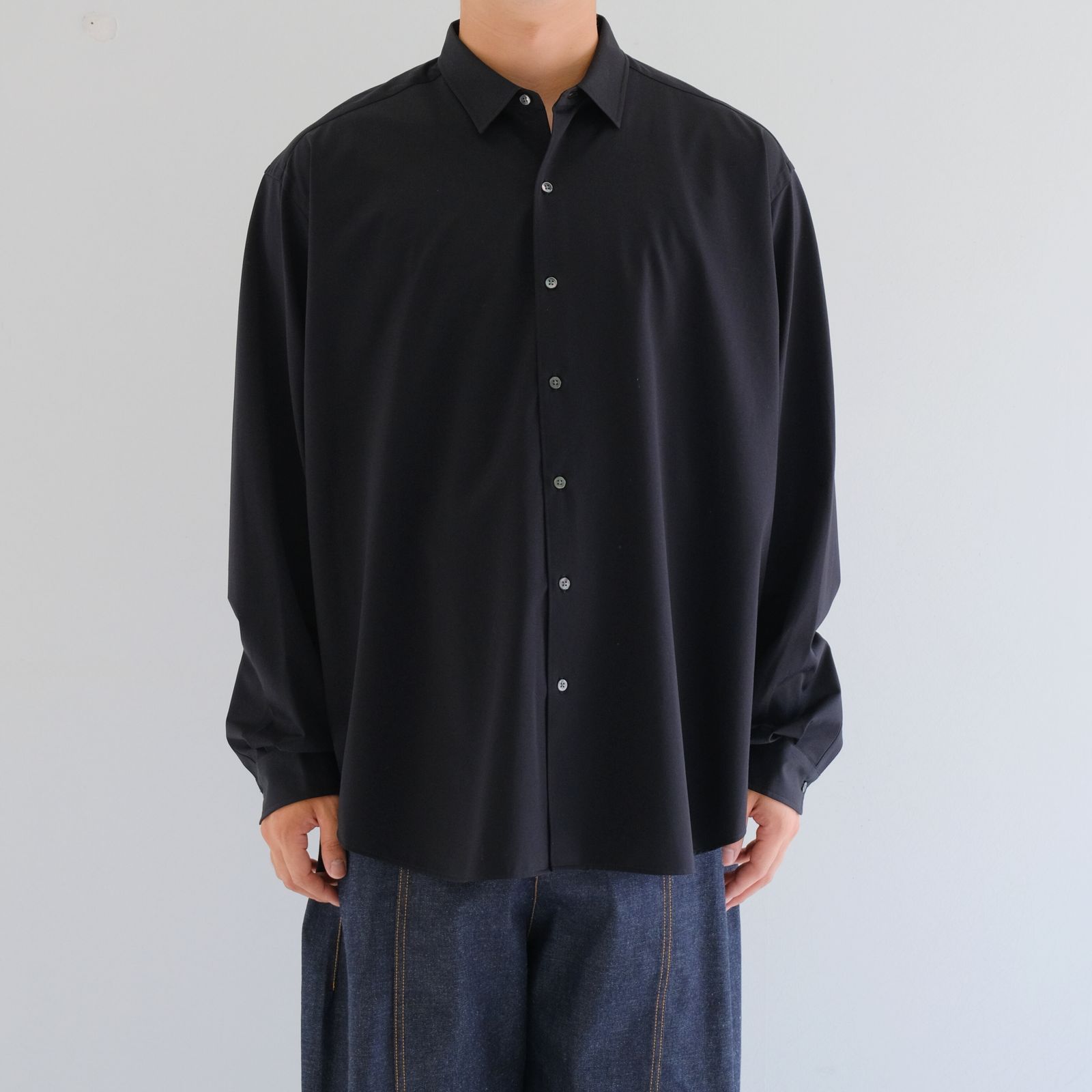 46G Atmosphere L/S Shirt / シャツ / BLACK（Night Black）