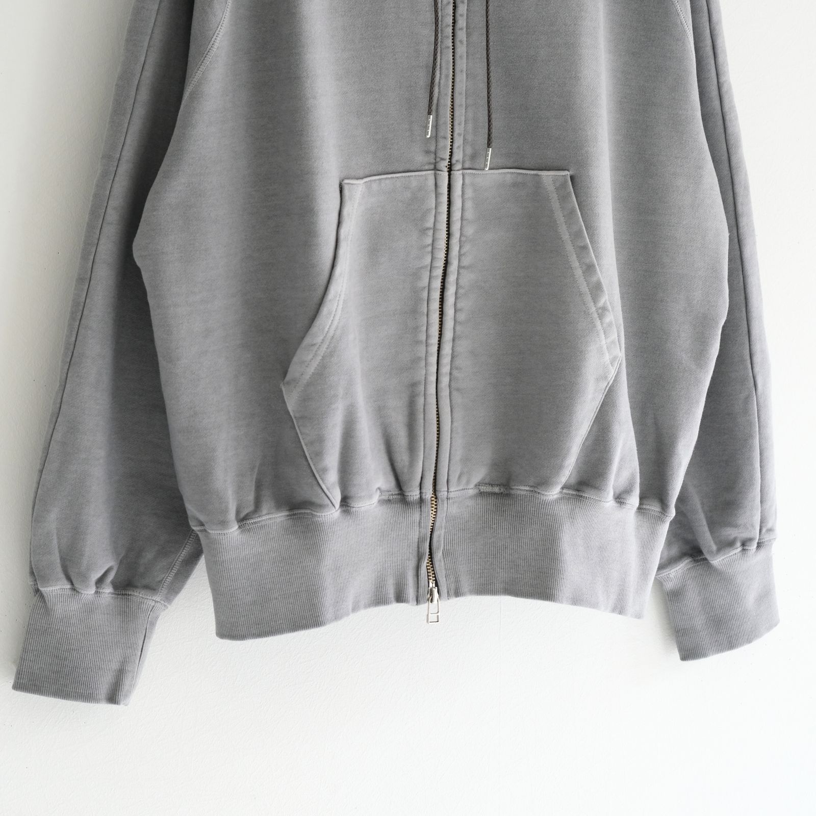ZIP SWEAT HOODY / ジップアップパーカー / BLACK