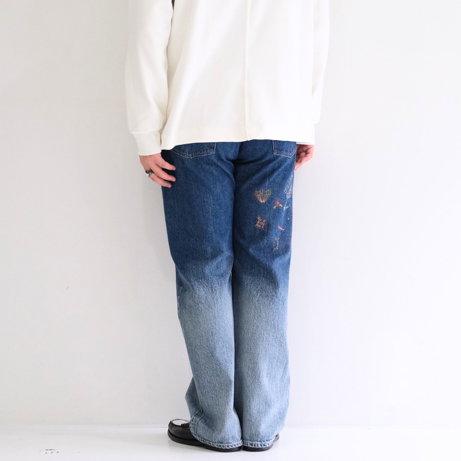"JUDE Ⅱ" HIPPIE New Standard Straight by 66 Selvedge Denim / 「JUDE Ⅱ」ヒッピー ニュースタンダードストレート バイ 66セルビッジデニム（CRASH BLUE）