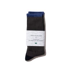 HELLA GREEN Sox / 靴下 / ソックス / リブ編み / BLACK