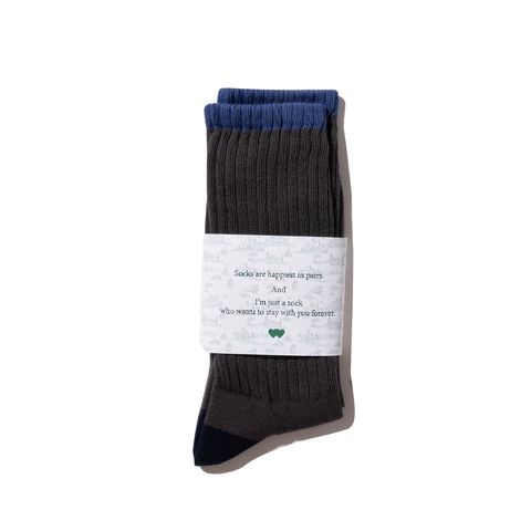 HELLA GREEN Sox / 靴下 / ソックス / リブ編み / BLACK
