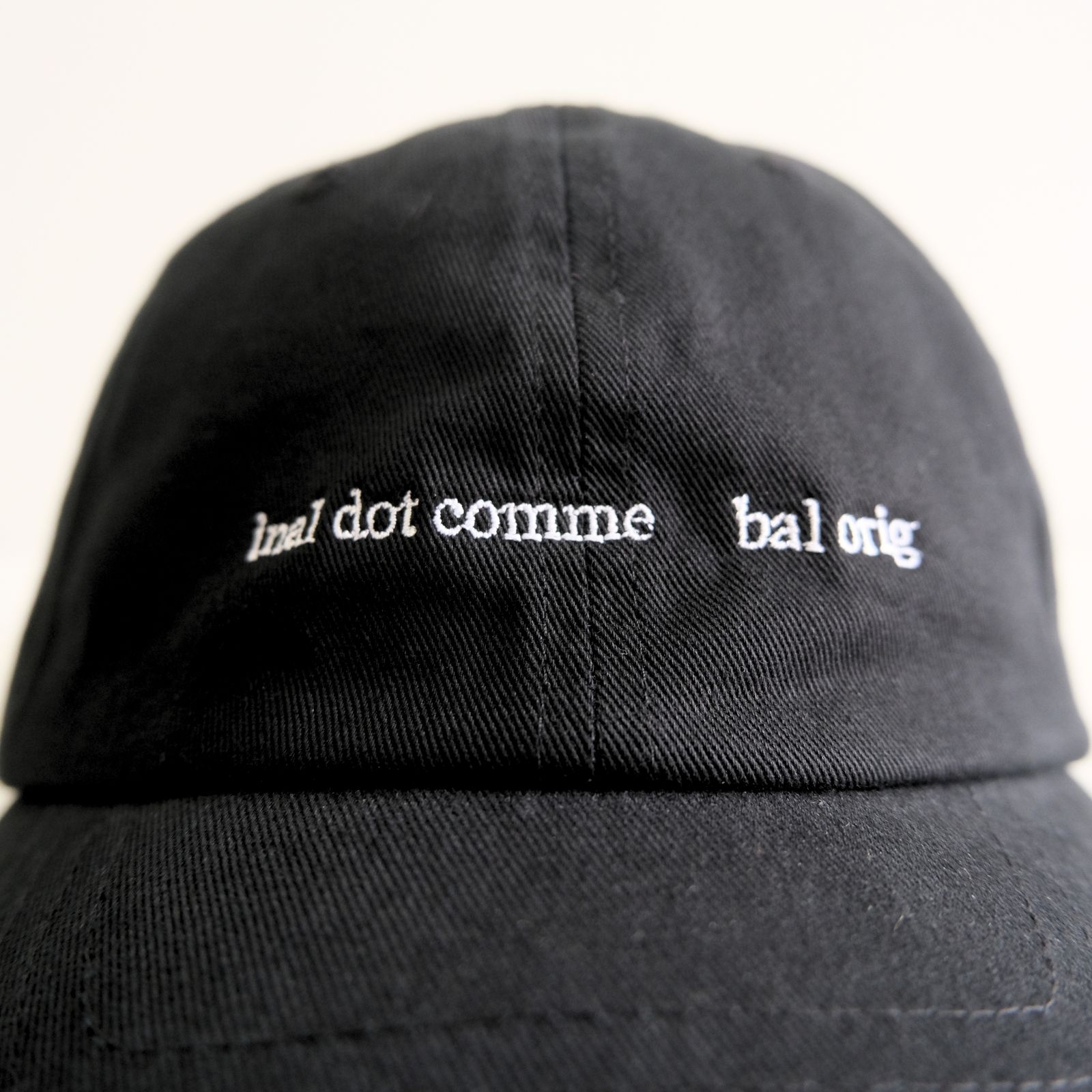 COTTON 6-PANEL HAT（BLACK）