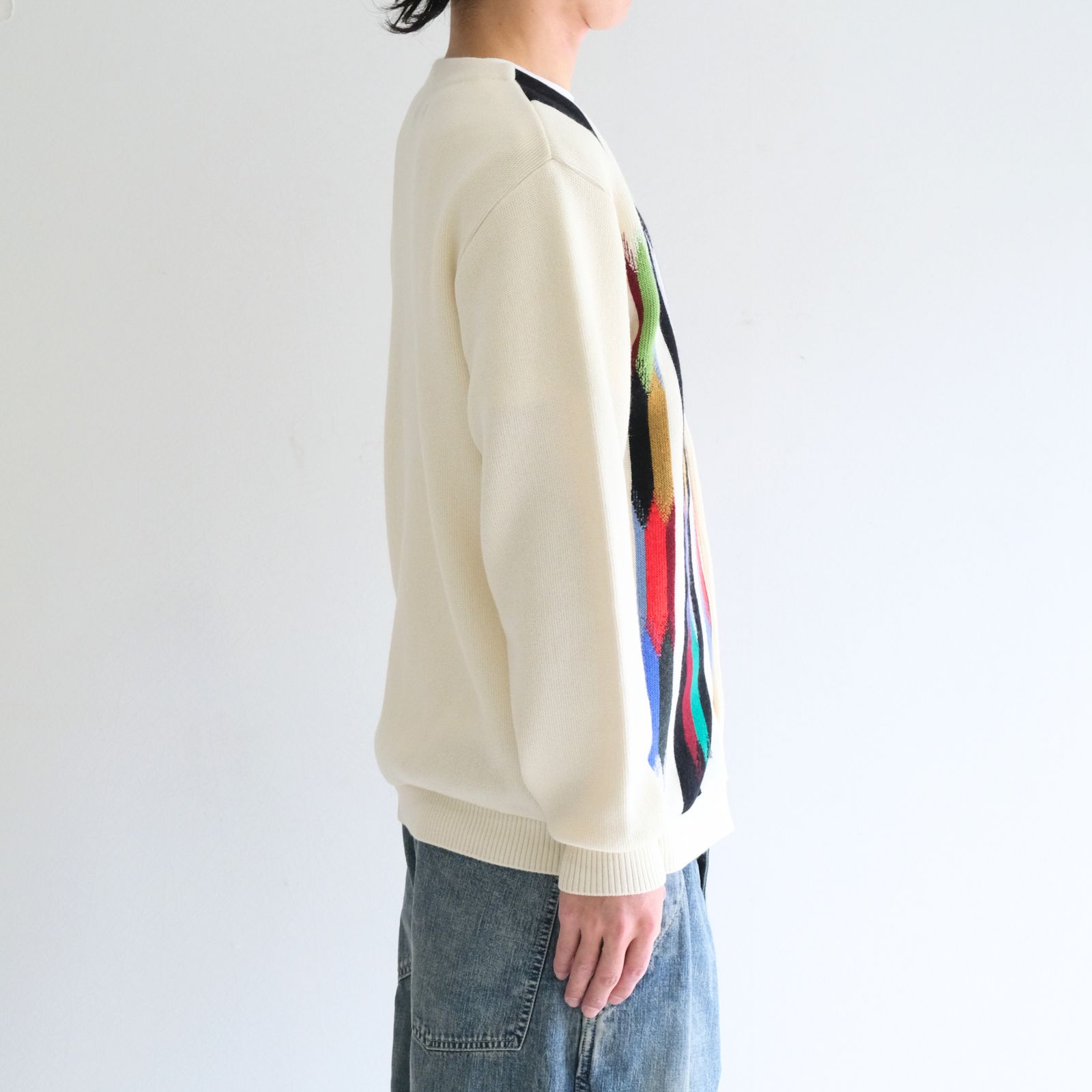 【残り1点】KNIT CARDIGAN   - Ortega Pattern -（White）