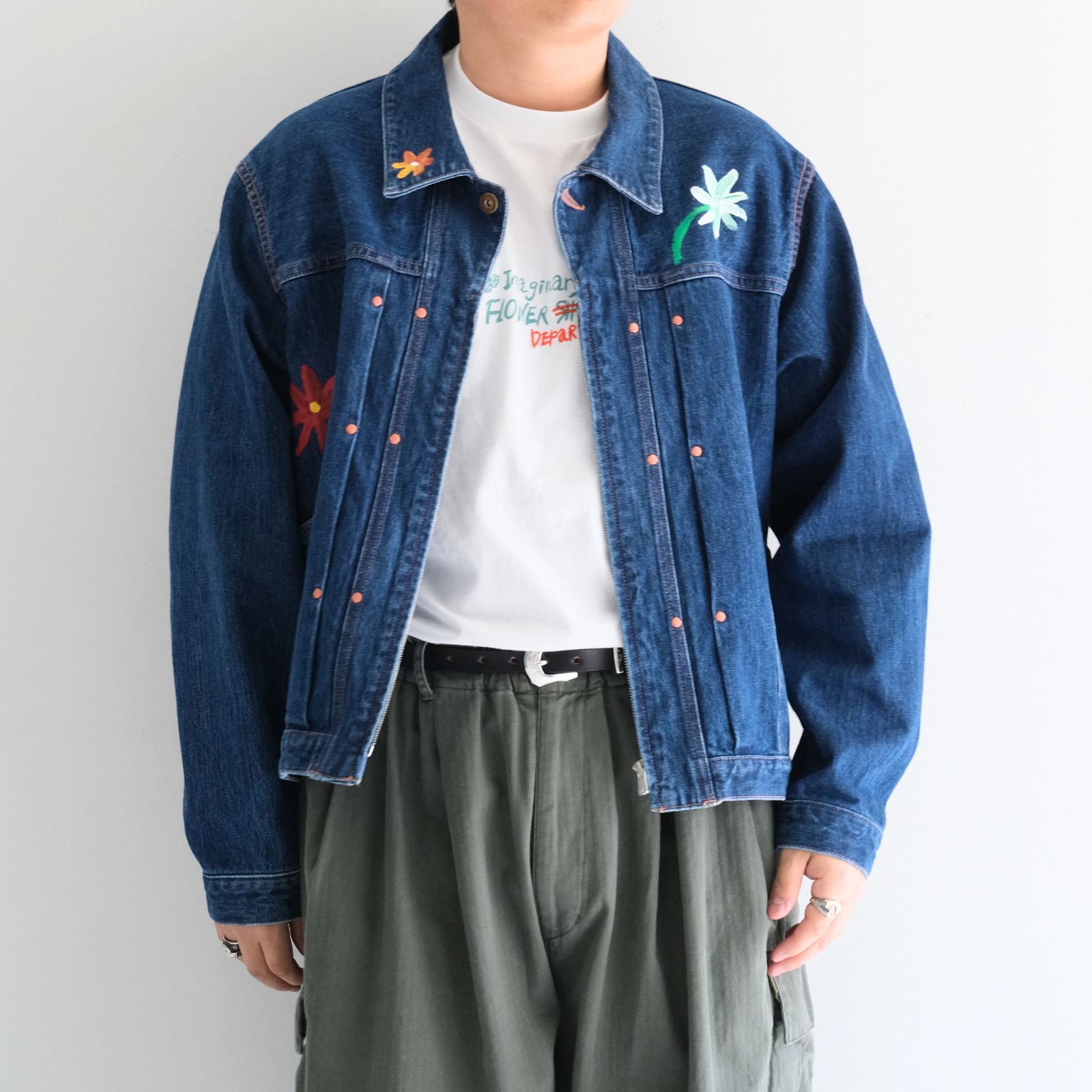 "ROEBUCK" Type-50s Hand Painted Jacket feat. MIO YAMAMOTO / 「ROEBUCK」タイプ50s ハンドペイントジャケット feat. ミオ ヤマモト（BLUE）