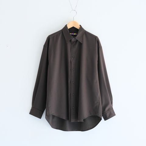 WOOL-POLY STANDARD SHIRT / シャツ / BROWN