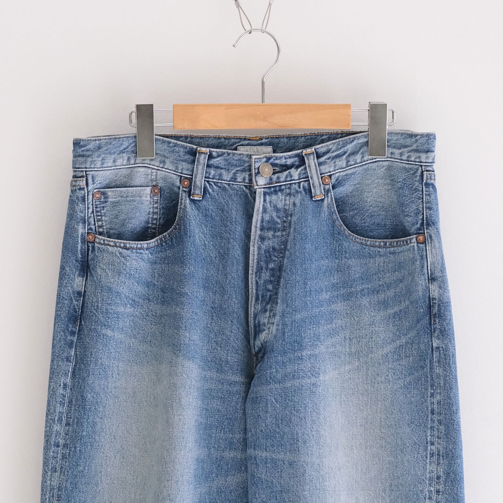 VINTAGE WASHED SELVEDGE DENIM 5P PANTS / ヴィンテージ / ウォッシュデニム / 5ポケット / パンツ / ブルー