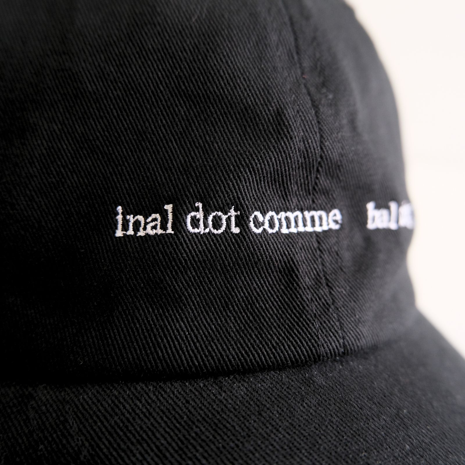 COTTON 6-PANEL HAT（BLACK）