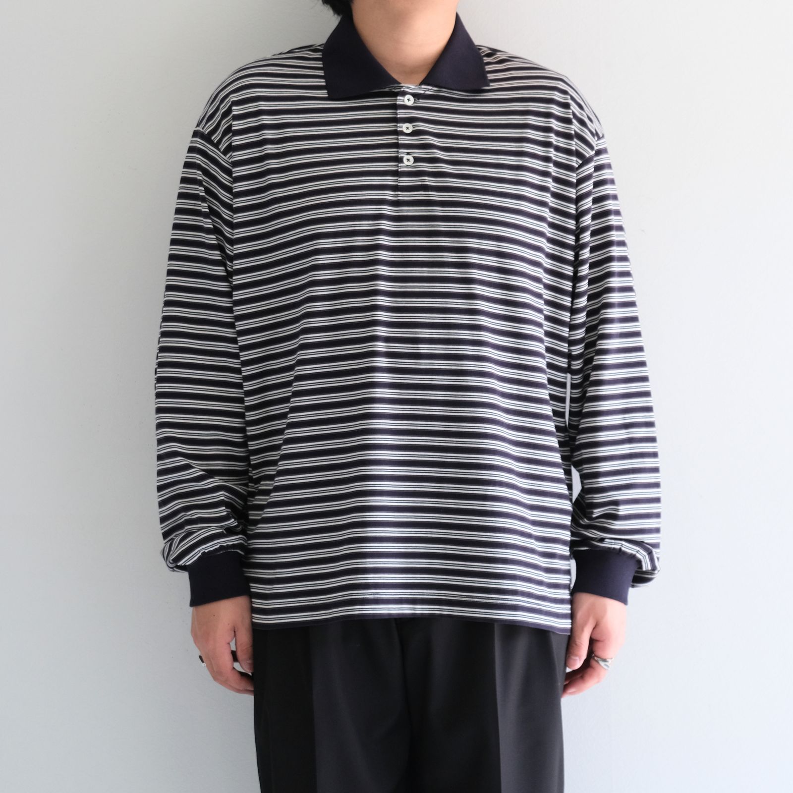 Brief Stripe Rugby TEE / ブリーフストライプラグビーTシャツ（NAVY）
