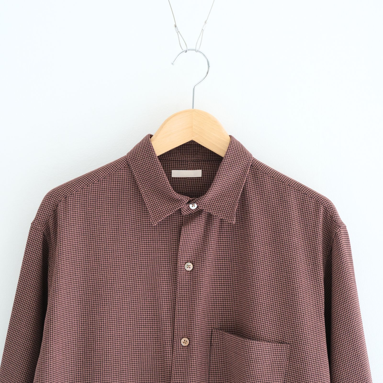 RAYON LINEN CHECK SHIRT / シャツ / チェック / BROWN・BLACK