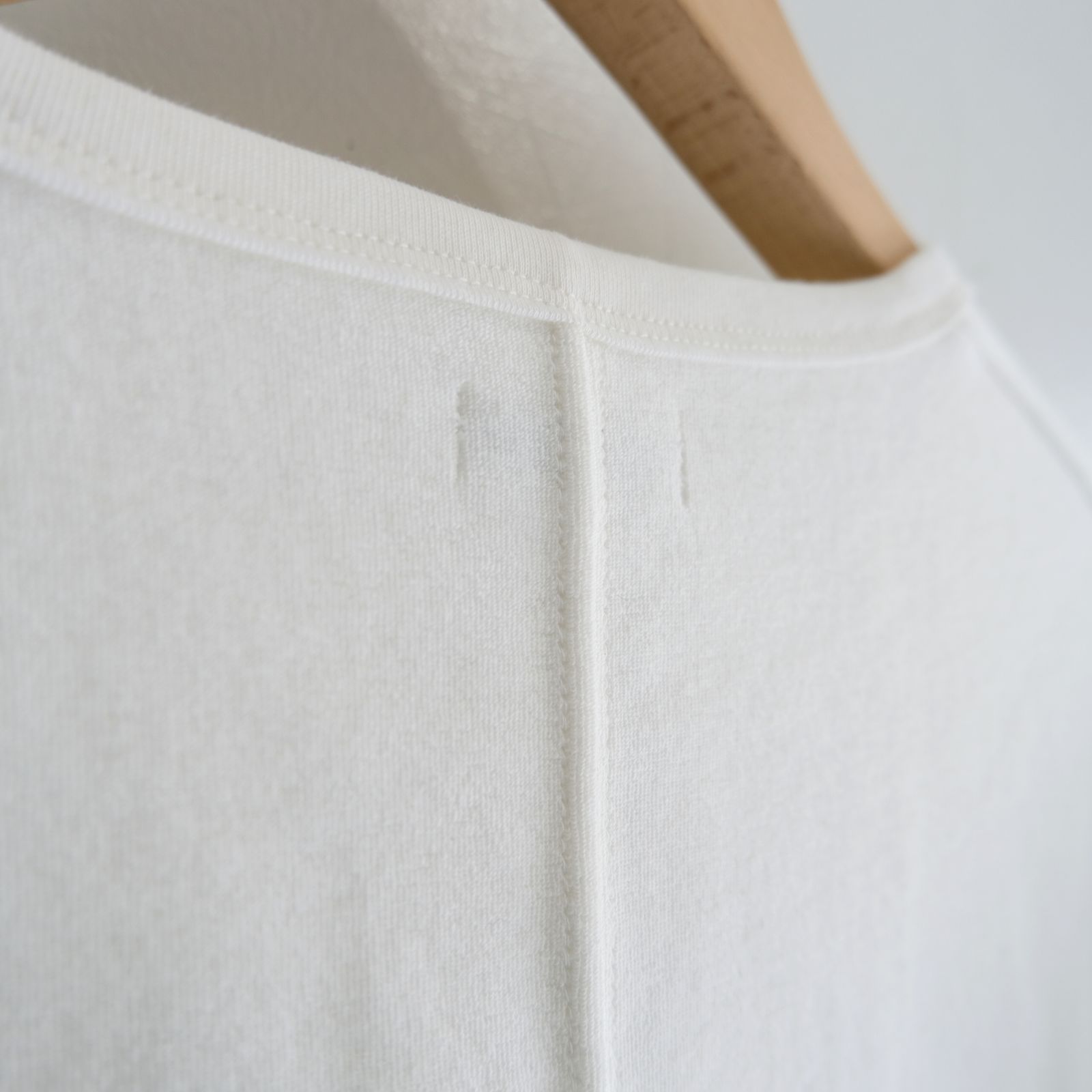 Organic cotton pile - Wim / ヘンリーネック / ロンT / Off white