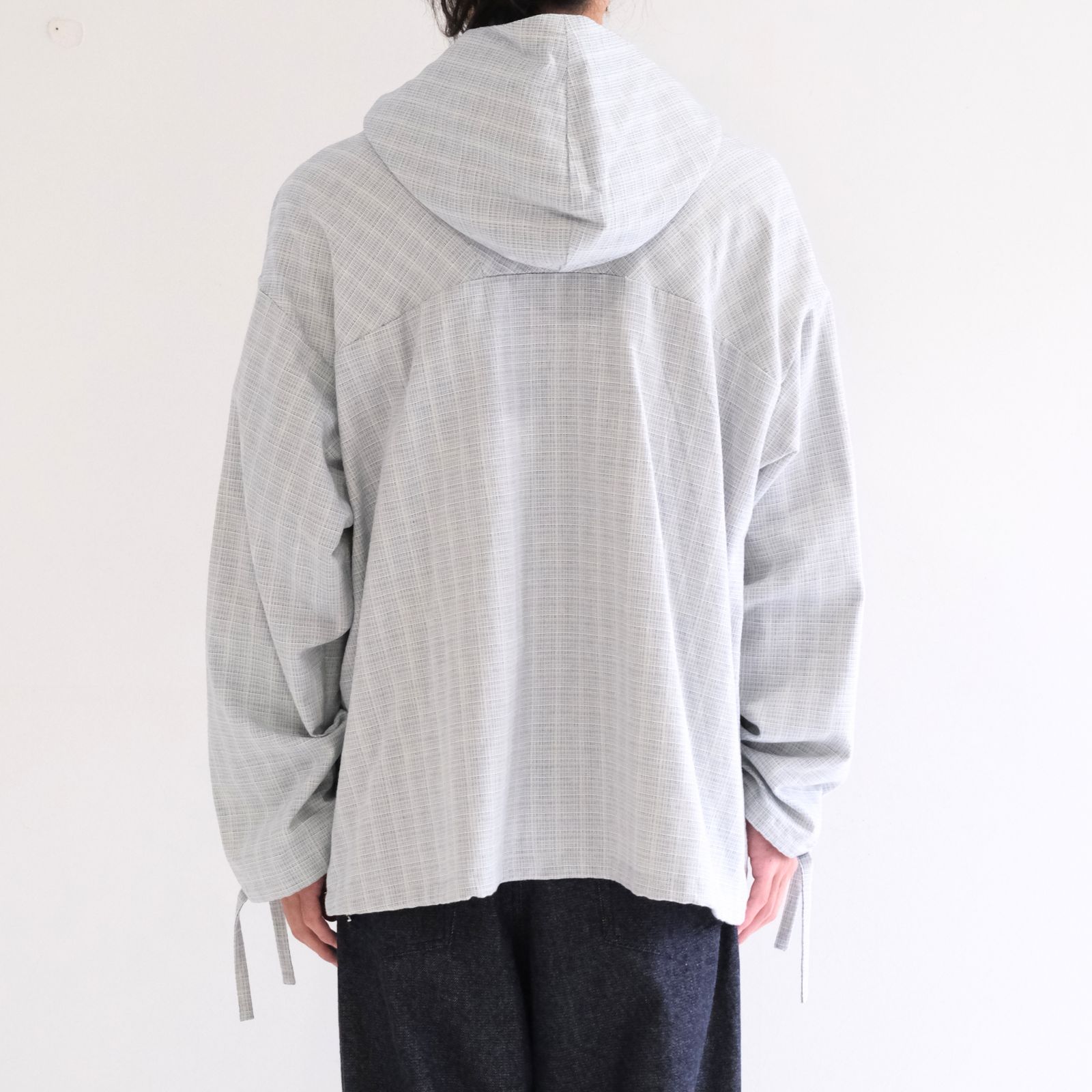 【残り1点】"JONATHAN" Oversized Anorak Parka / 「ジョナサン」オーバーサイズアノラックパーカー（L.BLUE）