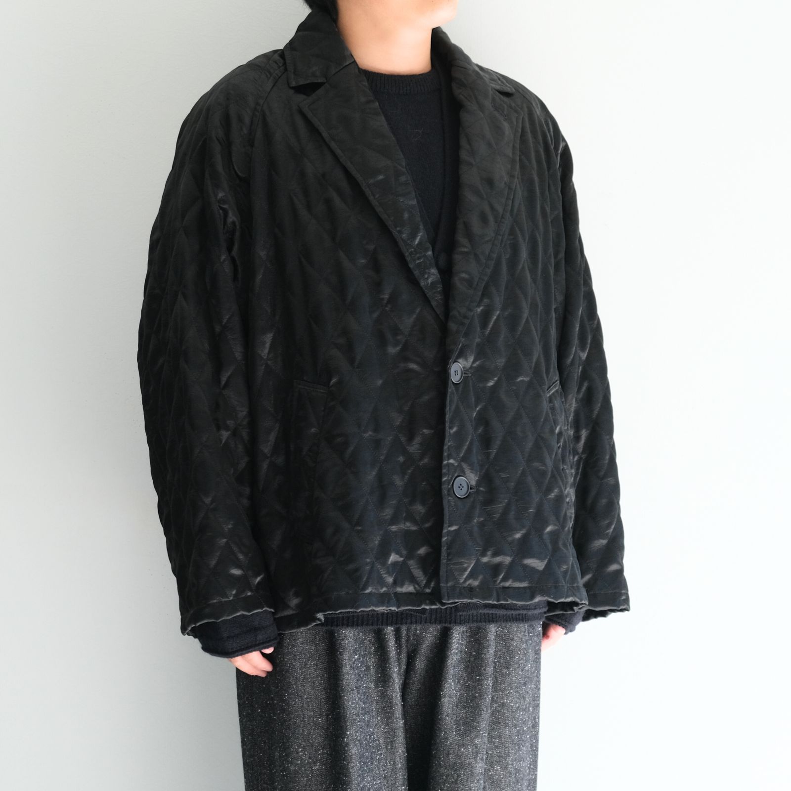QUILTING RAGLAN JACKET / ジャケット / シングルジャケット / BLACK