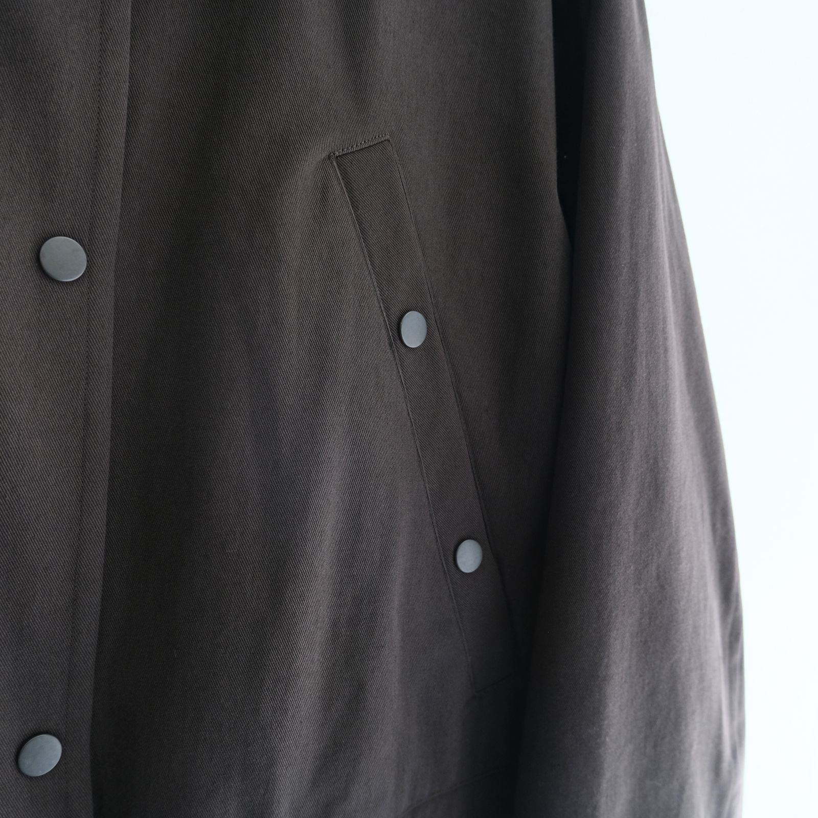 WASHED VINTAGE TWILL MIL-COAT / ジャケット / DARK BROWN