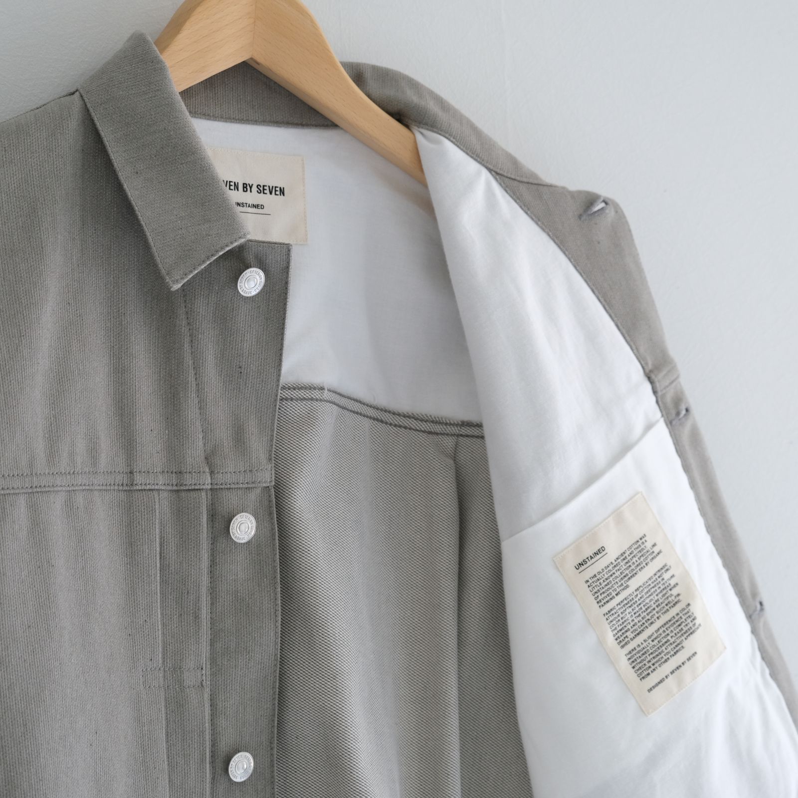 1ST TYPE COTTON PIQUE JACKET / ジャケット /Unstained / organic cotton / GRY