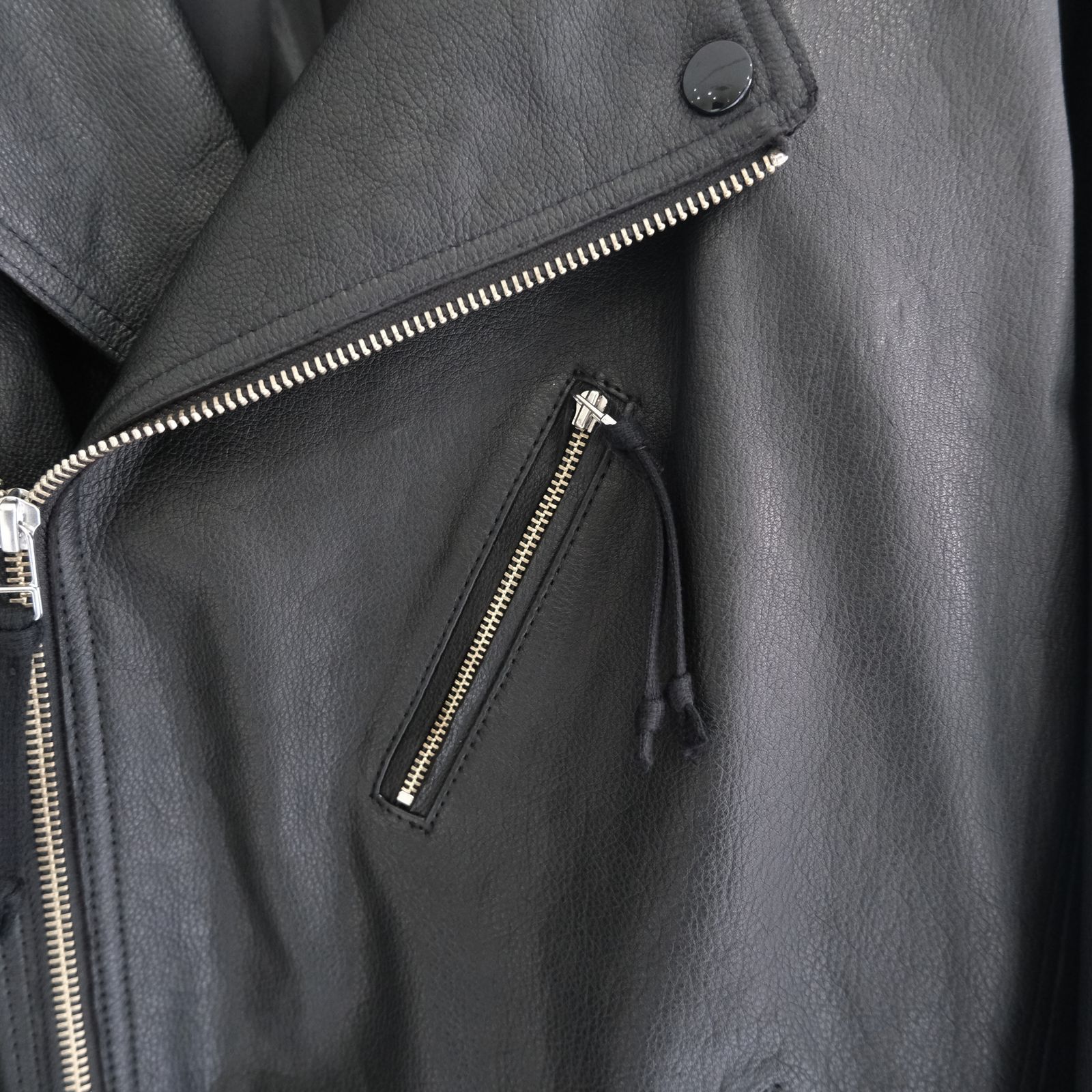 COW SKIN BAGGY RIDER JACKET / SandWaterr × CCU / ジャケット / レザージャケット / ライダース / COW SKIN / 牛革 / BLACK