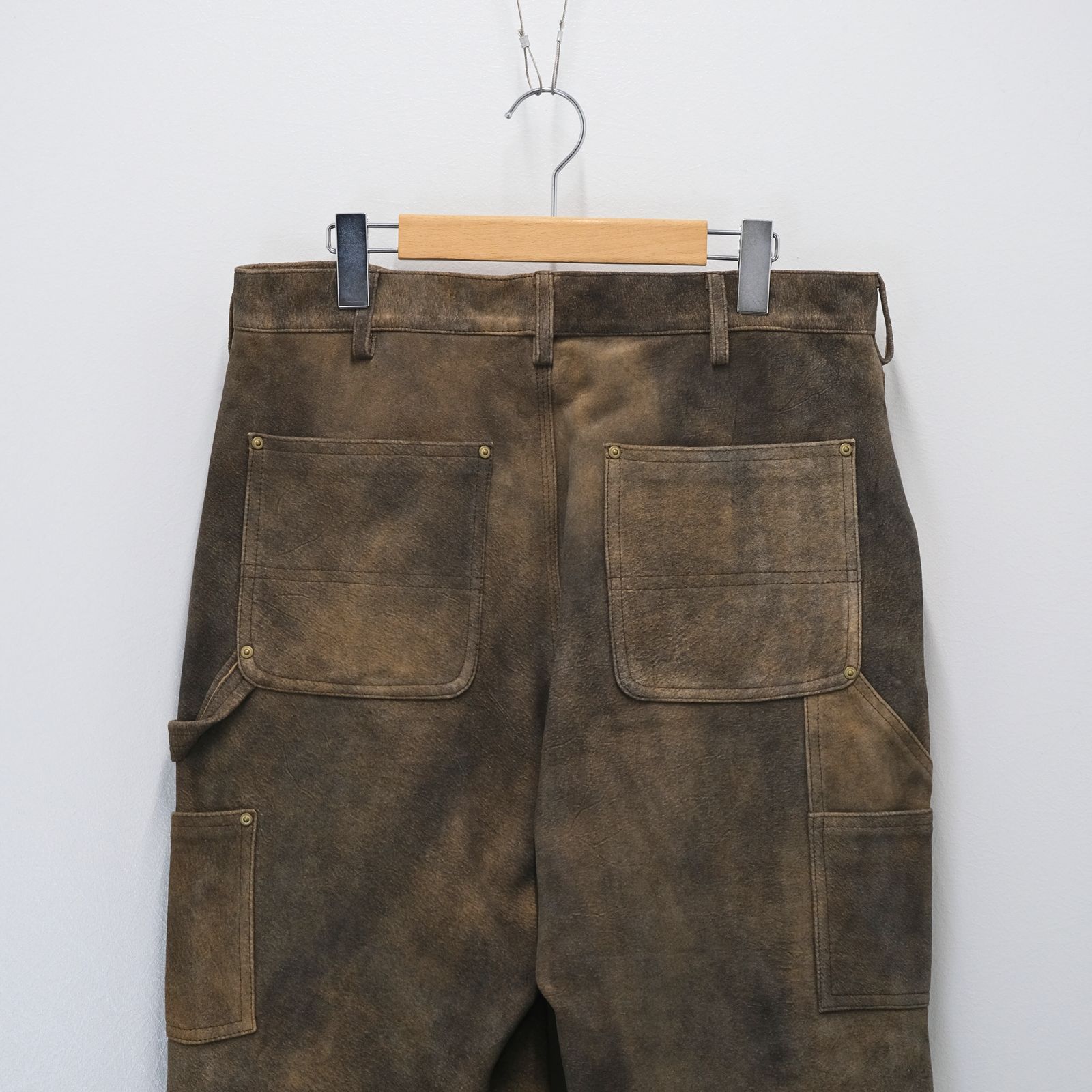 LEATHER DOUBLE KNEE PANTS / レザーパンツ / ゴートレザー