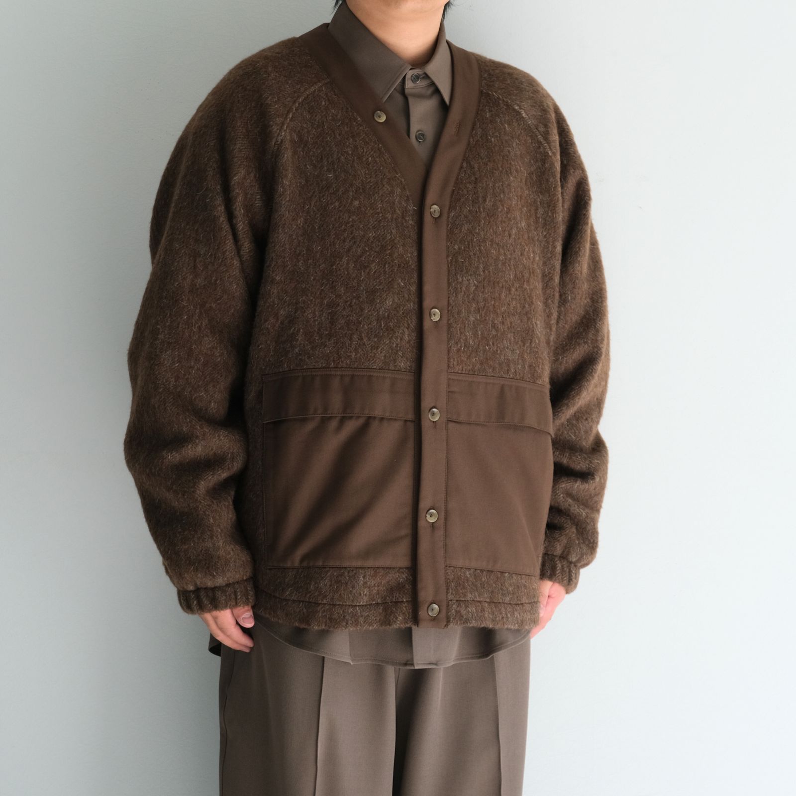 MERELY PREMIUM WOOL BLEND MELTON BERKUT CARDIGAN / カーディガン / VAN DYKE BROWN