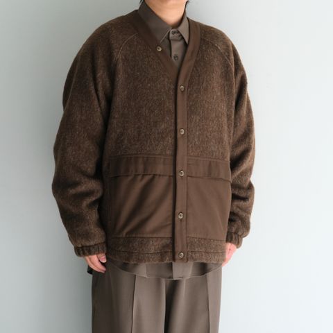 MERELY PREMIUM WOOL BLEND MELTON BERKUT CARDIGAN / カーディガン / VAN DYKE BROWN
