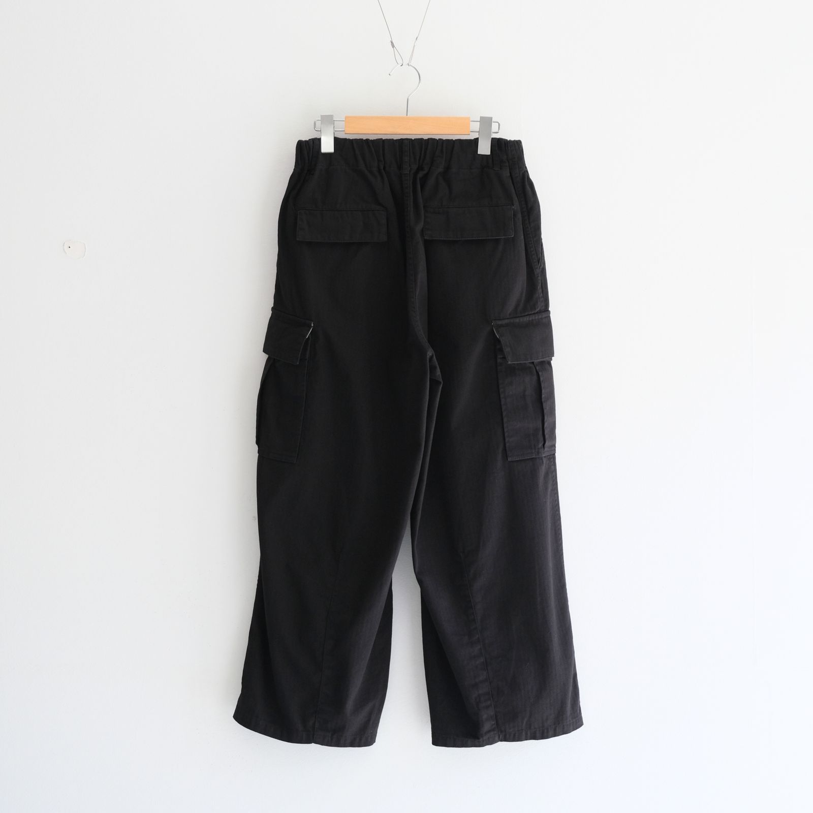 Herringbone 6-Pocket Pants / パンツ / カーゴパンツ / ヘリンボーン / BLACK