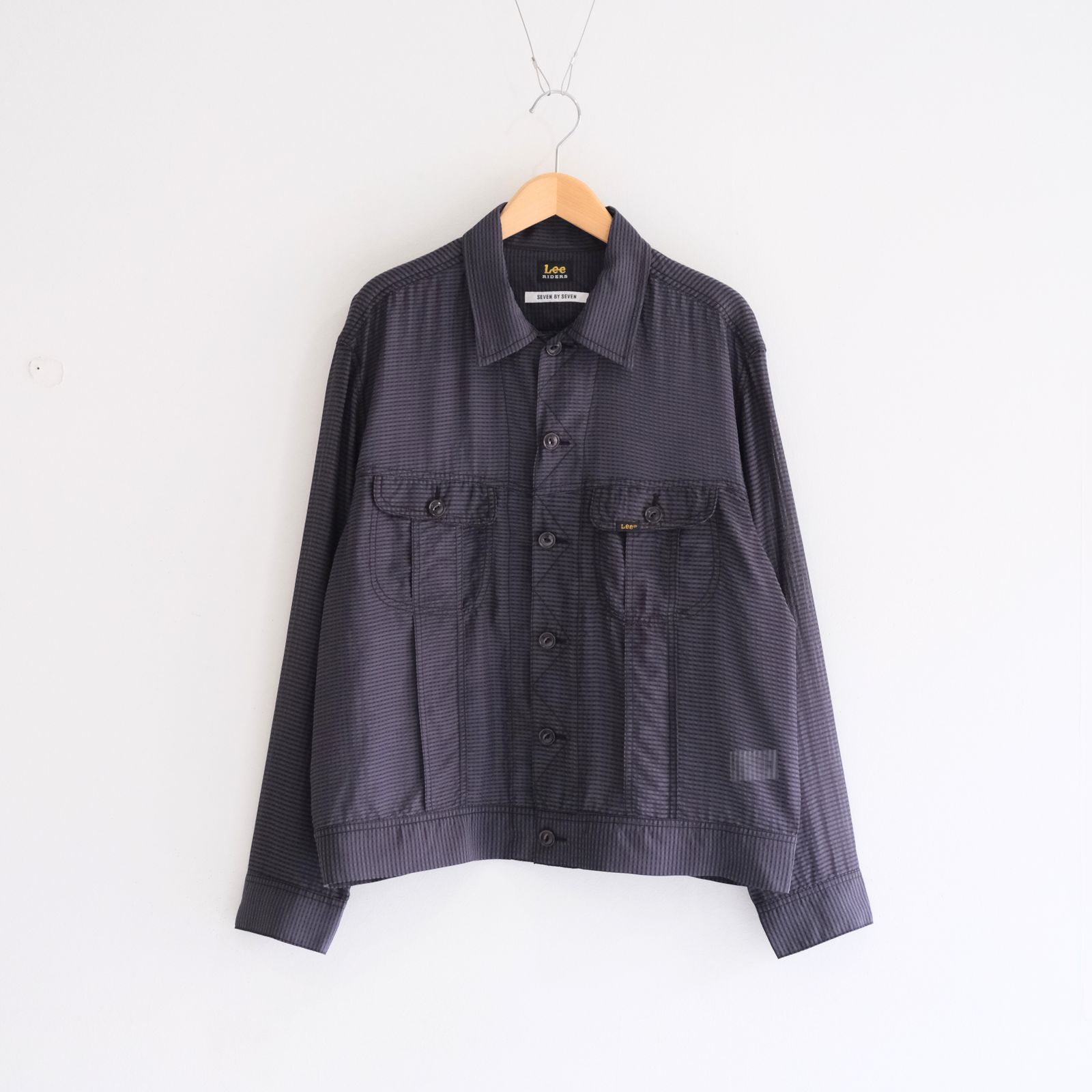 Lee / SEVEN BY SEVEN / SHEER COWBOY JACKET ‐Gingham Check Indian fabric‐ （Navy）