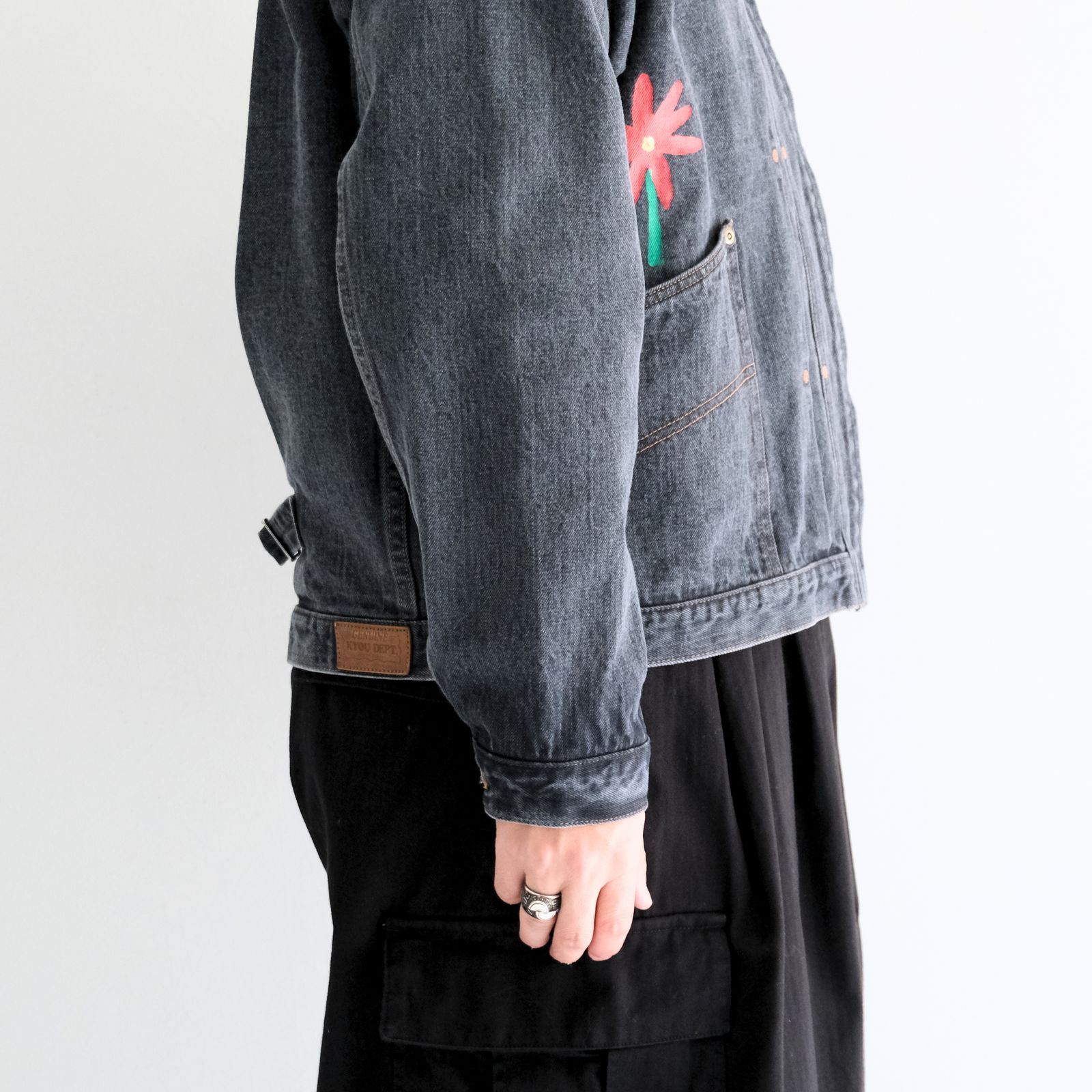 "ROEBUCK" Type-50s Hand Painted Jacket feat. MIO YAMAMOTO / 「ROEBUCK」タイプ50s ハンドペイントジャケット feat. ミオ ヤマモト（BLACK）