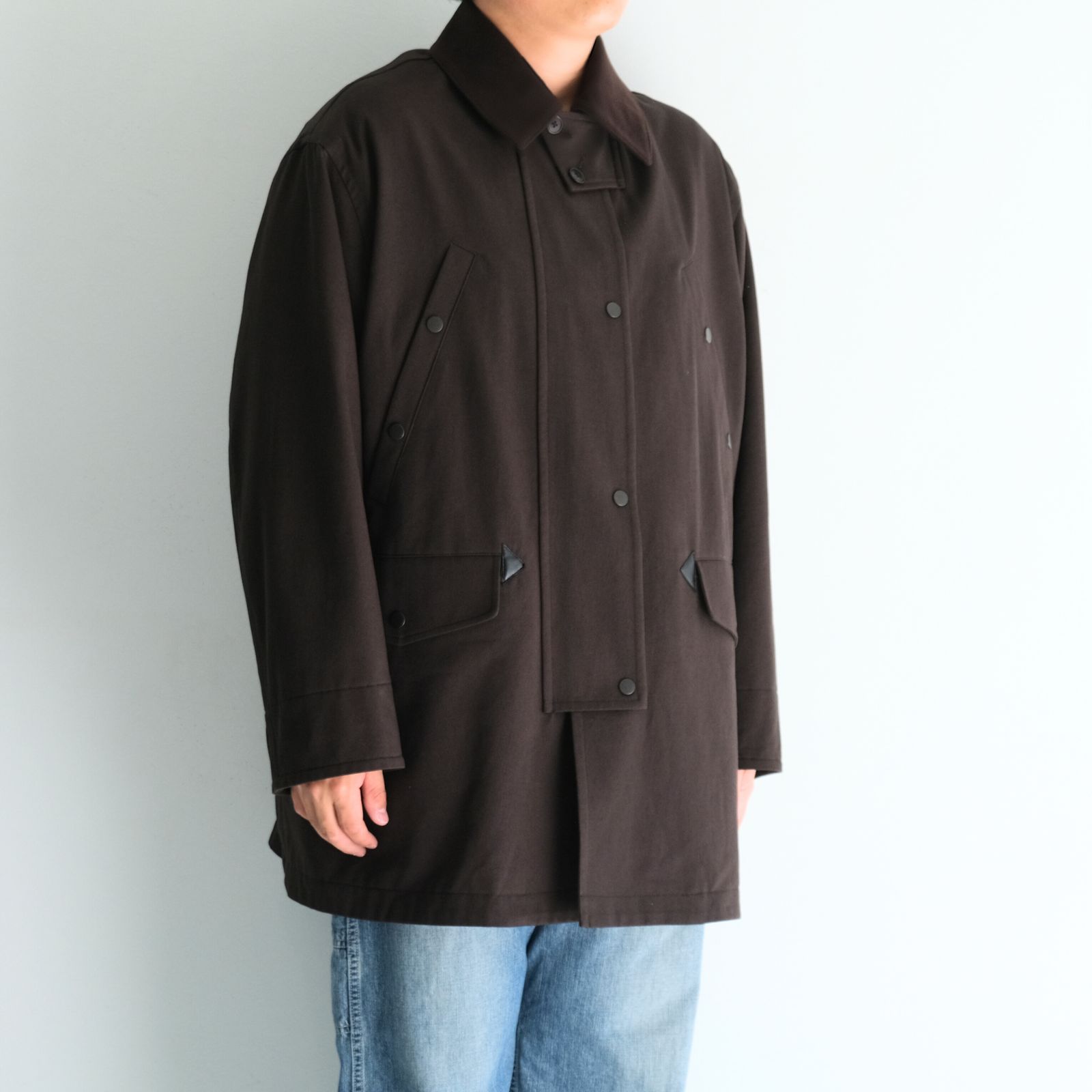 WASHED VINTAGE TWILL MIL-COAT / ジャケット / DARK BROWN
