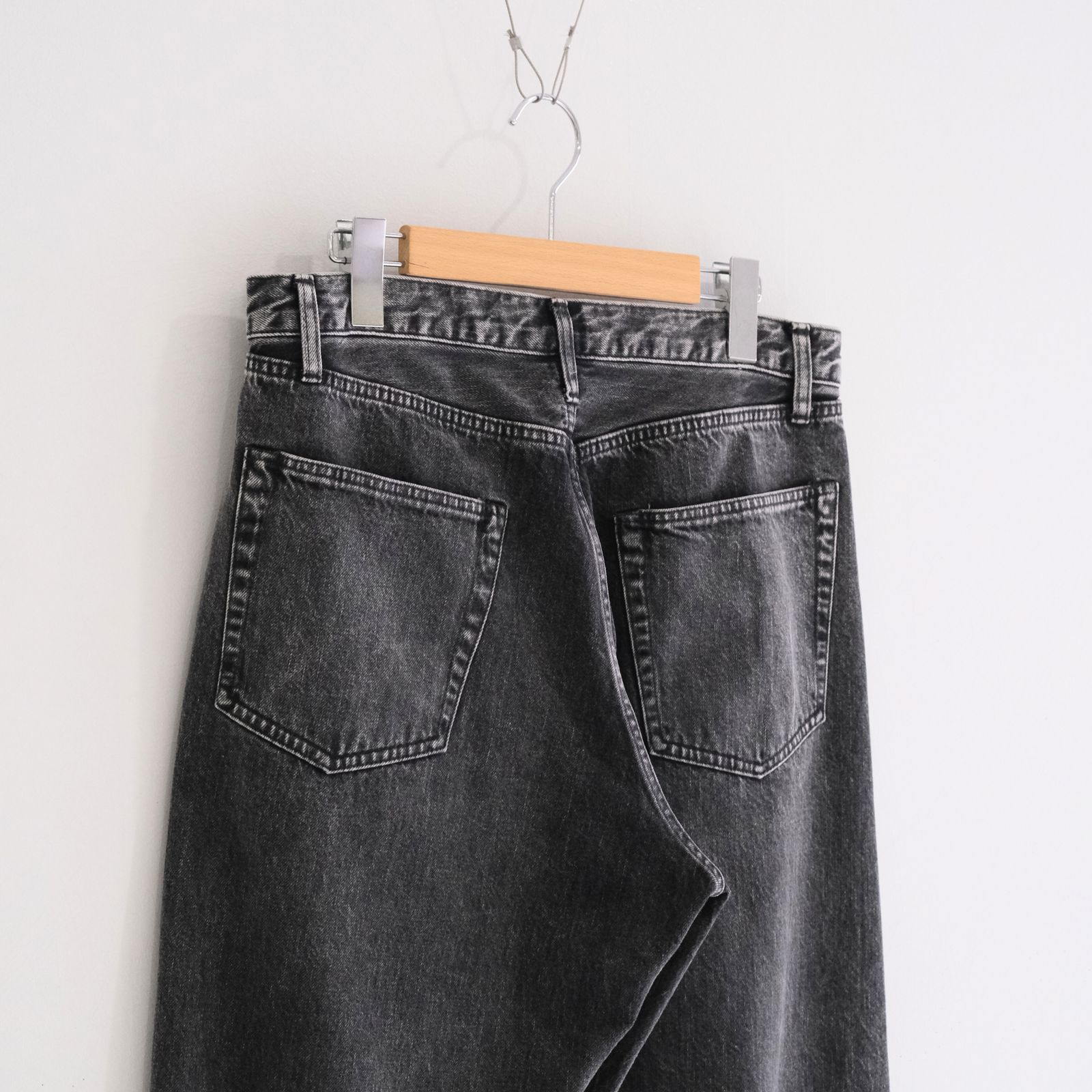 VINTAGE WASHED SELVEDGE BLACK DENIM 5P PANTS / パンツ / デニム / 5ポケット / FADED BLACK