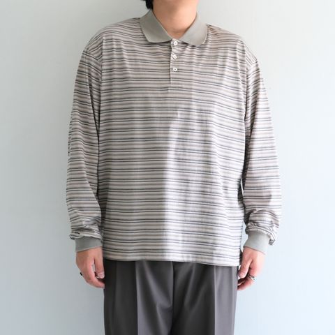 Brief Stripe Rugby TEE / ブリーフストライプラグビーTシャツ（LIGHT KHAKI）