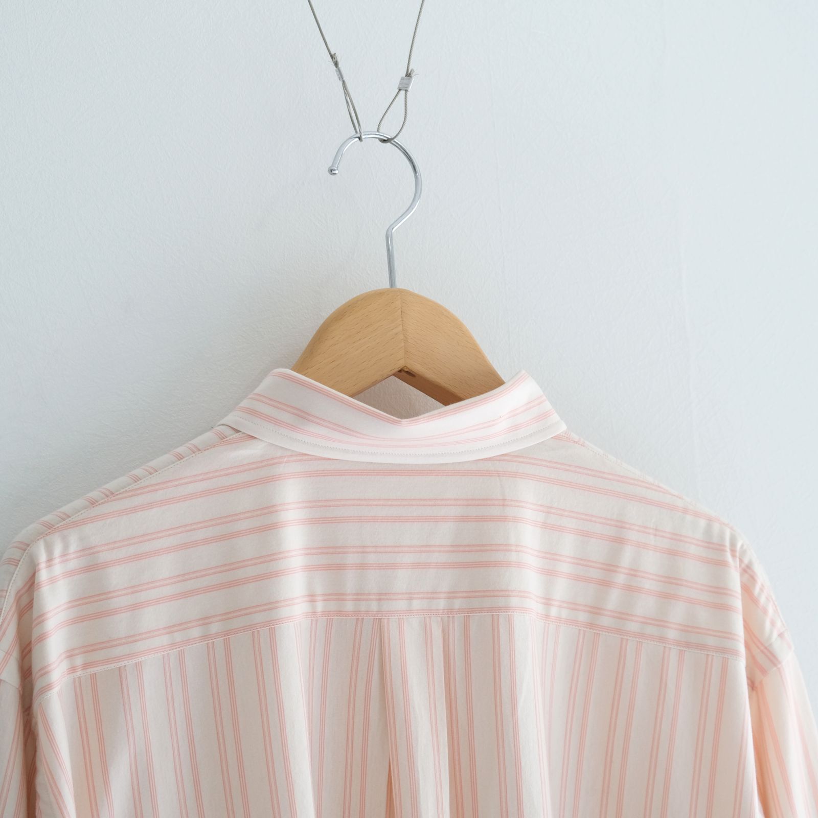 46G Atmosphere Stripe L/S Shirt / シャツ / ピンク / ストライプ
