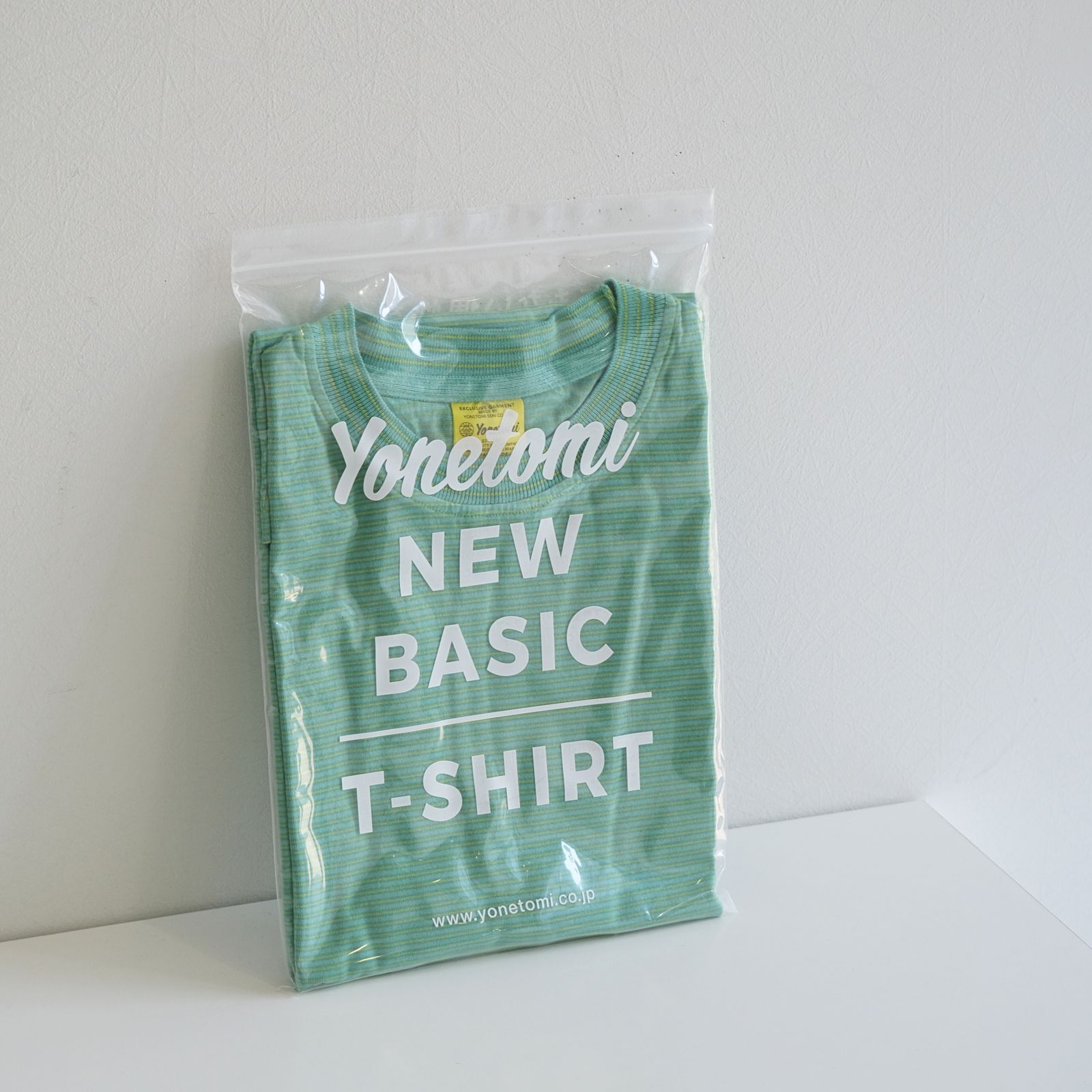 NEW BASIC GARMENT DYED BORDER T-SHIRT / Tシャツ / BLUE×YELLOW