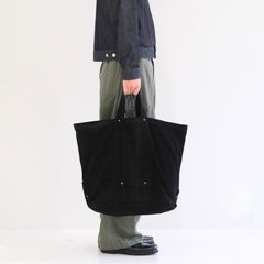 【残り1点】LEATHER TOTE BAG  - Cow split leather -（Black）